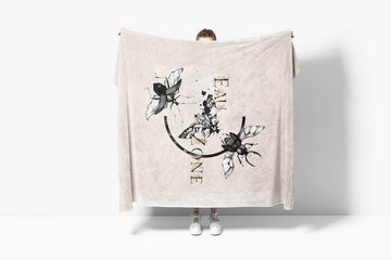 Sinus Art Handtücher Handtuch Strandhandtuch Saunatuch Kuscheldecke Kunstvoll Insekten Motiv, Baumwolle-Polyester-Mix (1-St), Handtuch