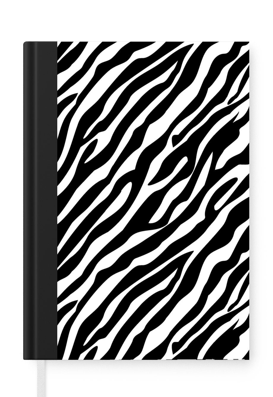 MuchoWow Notizbuch Tiere - Zebra - Gestaltung, Journal, Merkzettel, Tagebuch, Notizheft, A5, 98 Seiten, Haushaltsbuch