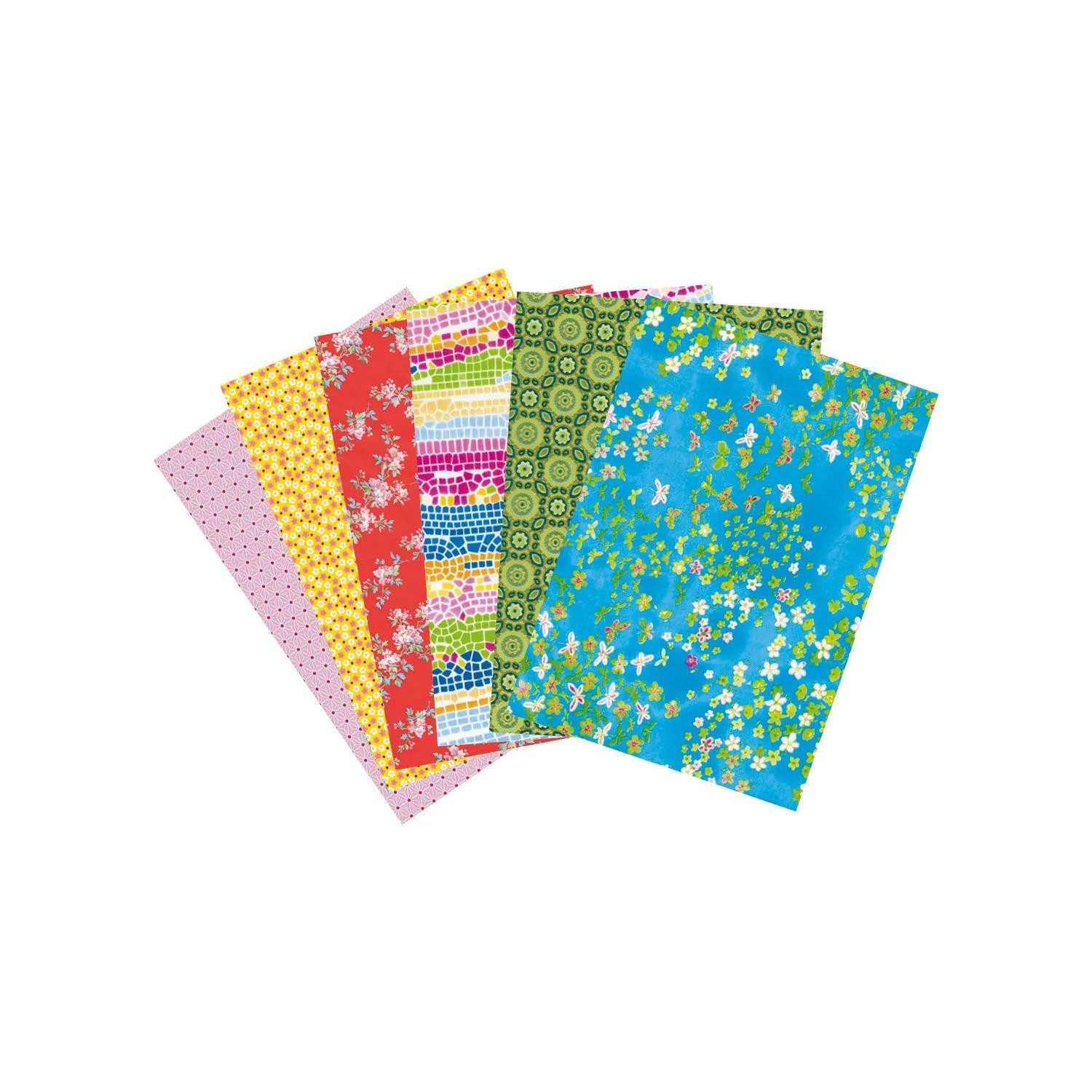 Thumbnail - décopatch Bastelkartonpapier Pack. 30 Blatt -Papier 30x40cm 6 Designs Sortierung Deko - PS30B20C, DECO-Papiers
