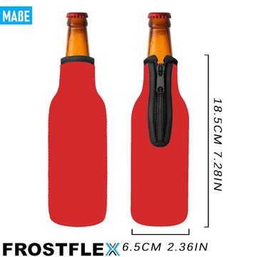 MAVURA Outdoor-Flaschenkühler FROSTFLEX Bierflaschenkühler mit Reißverschluss Neopren, Isolatoren Getränke Bier Kühlmanschetten [4er Set]