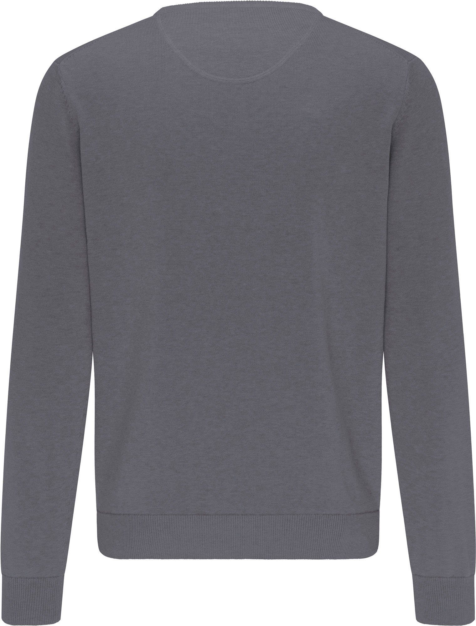 mit steel FYNCH-HATTON Langarmpullover Logostickerei FYNCH-HATTON Strickpullover (1-tlg)