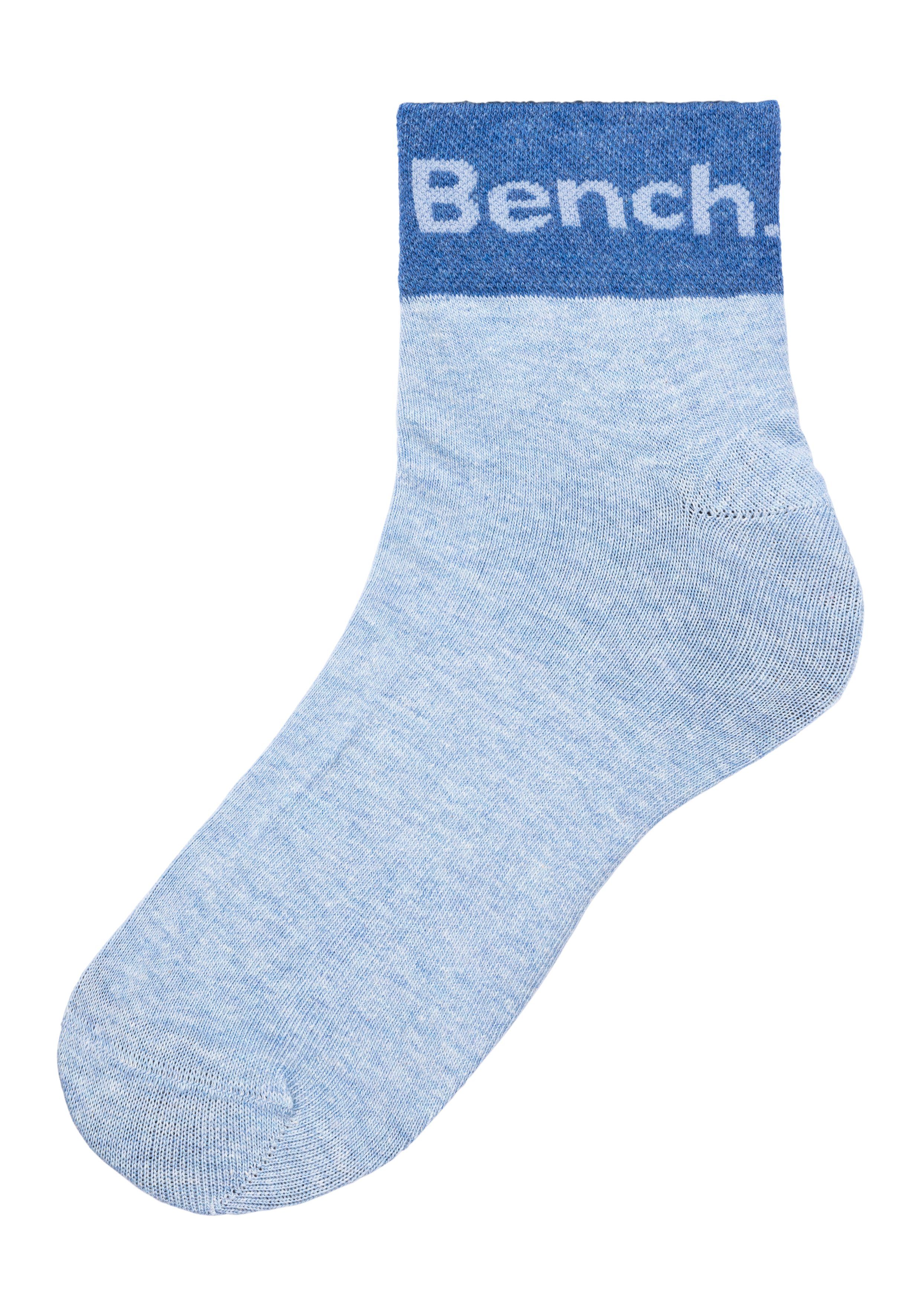 Bench. Kurzsocken Damen Herren Kurze Socken, für Freizeit und sportliche Aktivitäten (Packung, 8-Paar, Gr. 35-38 bis 43-46) mit eingestricktem Schriftzug am Bün – Bild 3 von 5