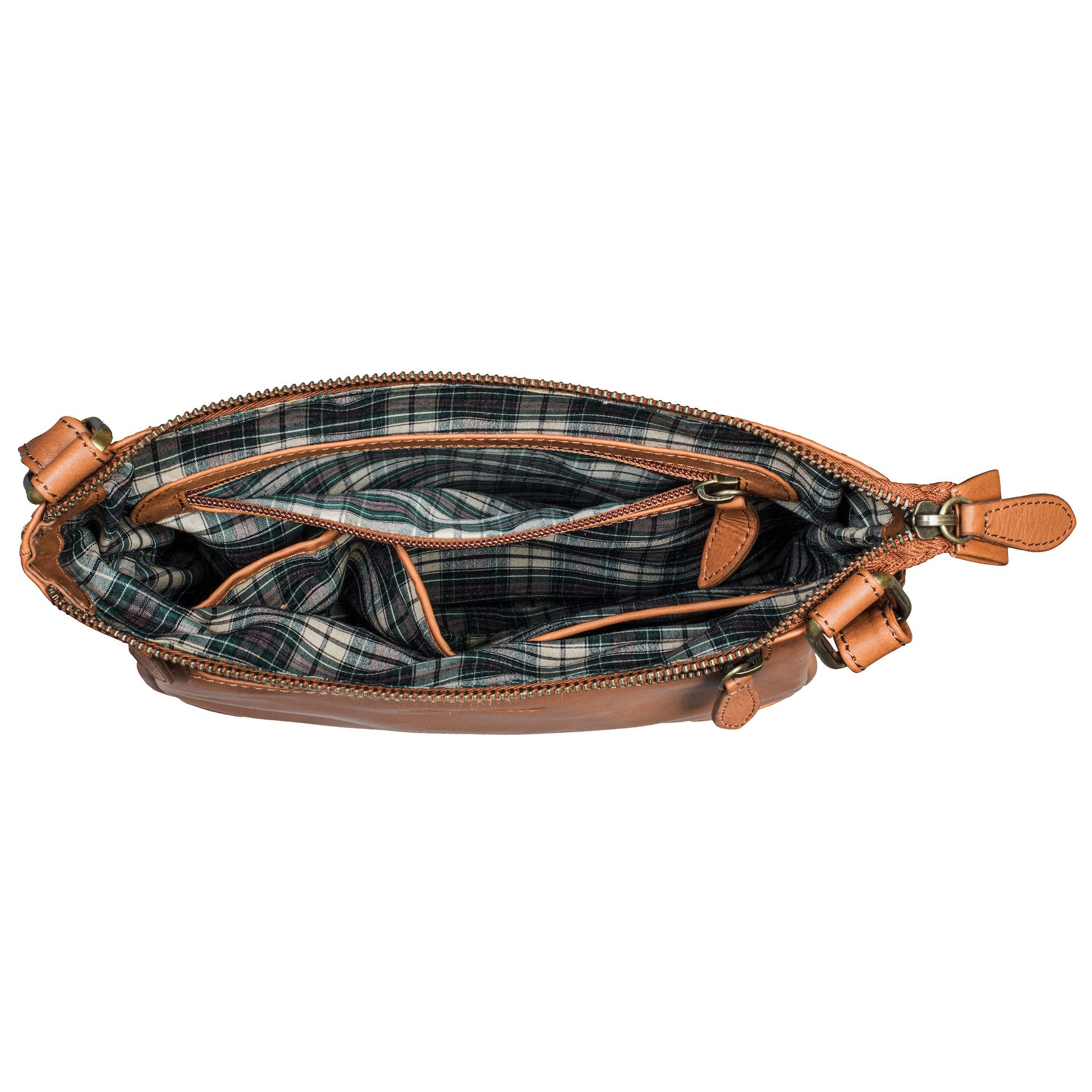Benthill Umhängetasche Damen Echt Leder Handtasche Schultertasche Ledertasche Umhängetasche, Schultergurt / Umhängegurt Reißverschlussfach – Bild 4 von 5