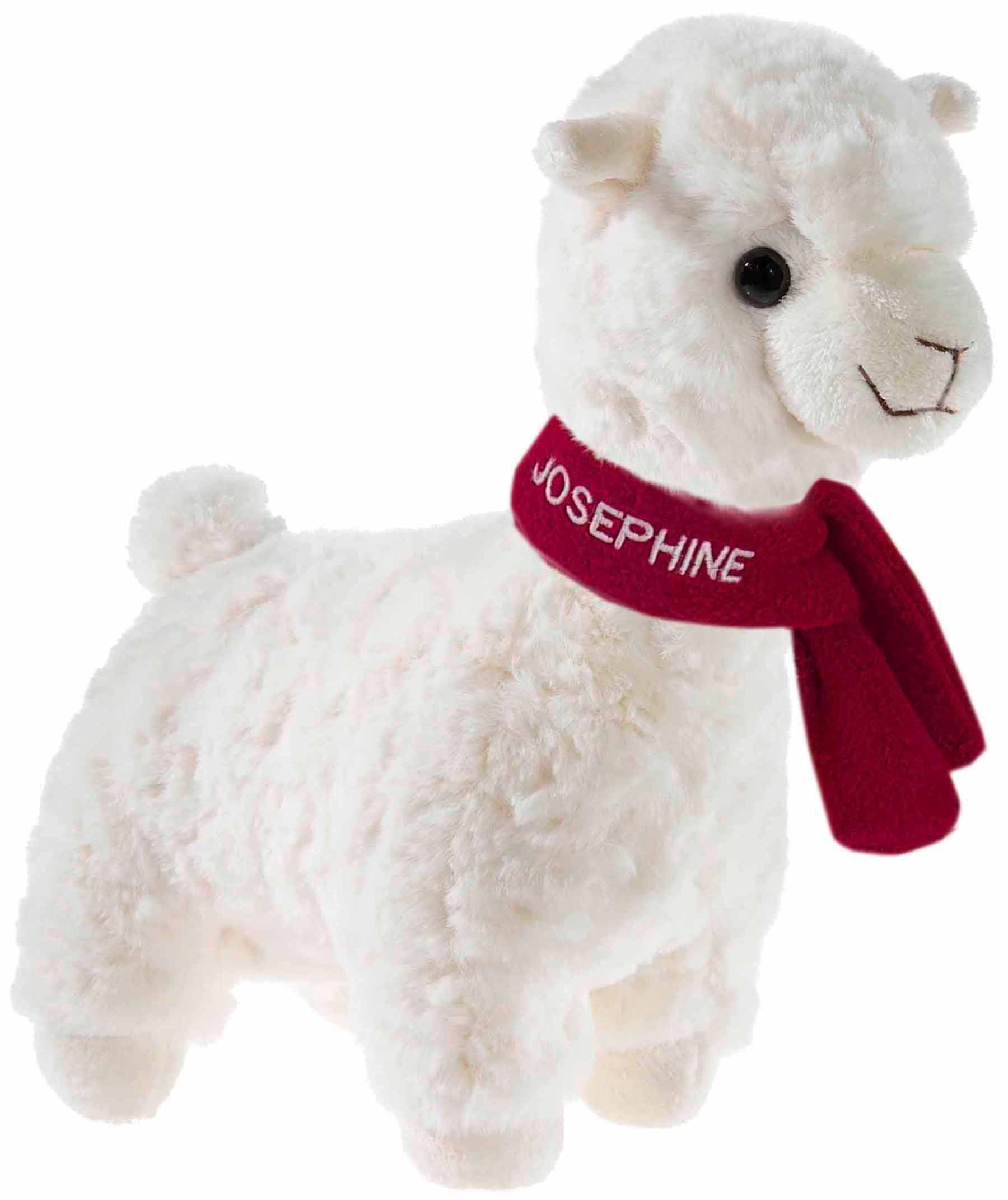 Image of Heunec® Kuscheltier »Kuma Lama 30 cm, mit purpurfarbenen Schal«, mit individueller Bestickung, Made in Germany