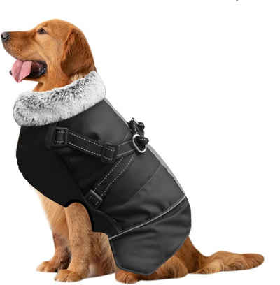 Housruse Hundepullover Hundemäntel Wasserdicht, Reflektierende Warme Hundejacke Winter