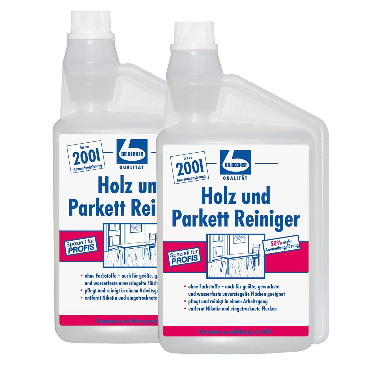 Dr. Becher Dr. Becher Holz und Parkett Reiniger 1L (2er Pack) Fussbodenreiniger