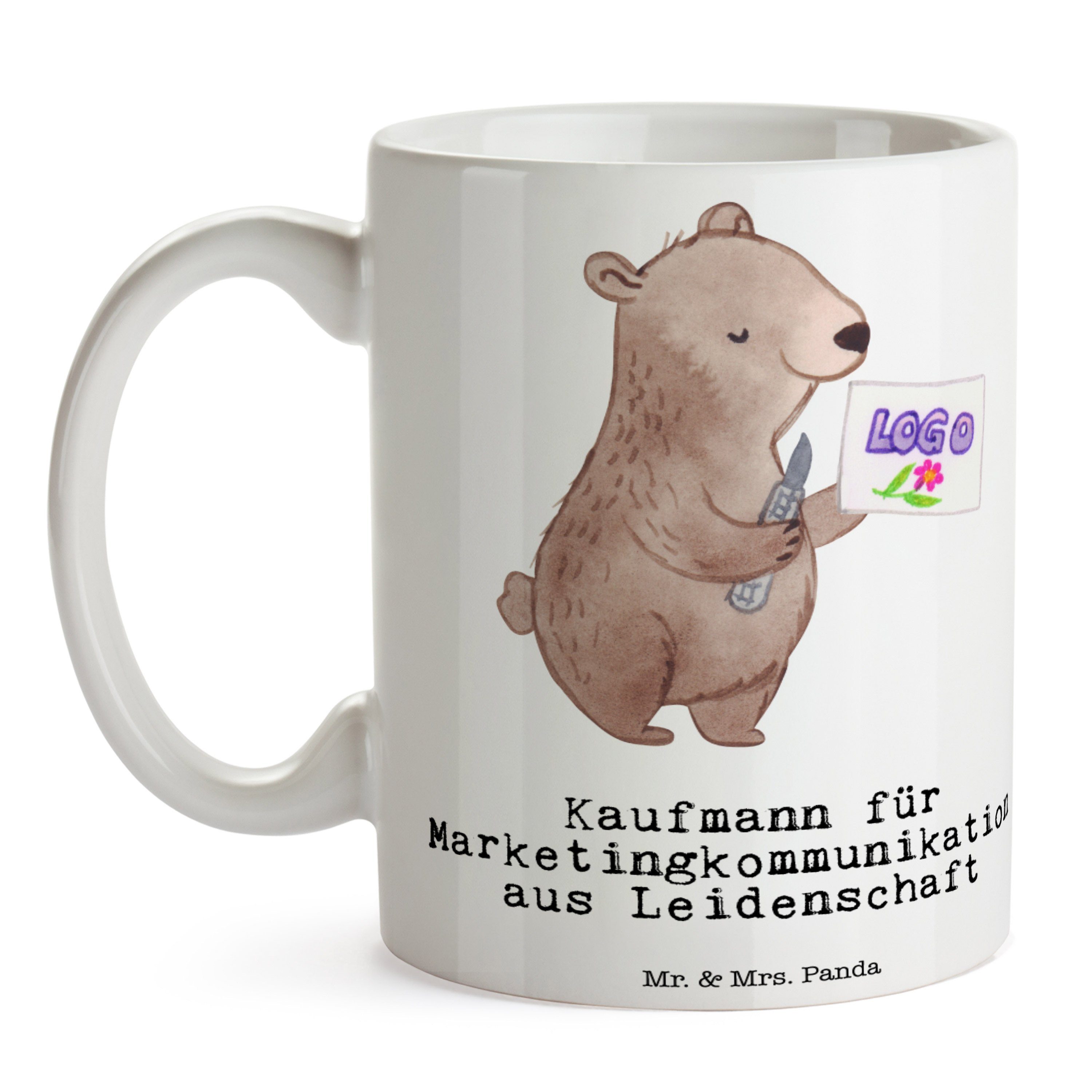 Leidenschaft & - aus Mrs. Panda Mr. Tasse für Geschen, - Marketingkommunikation Kaufmann Weiß Keramik