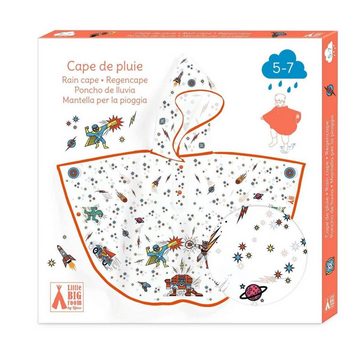 DJECO Regenjacke Regencape mit Kapuze für Kinder von 5-7 Jahren