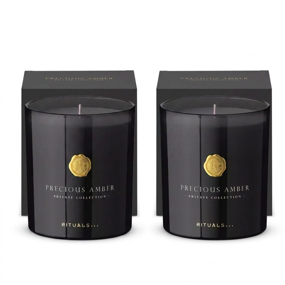 Rituals Duftkerze Rituals Precious Amber Duftkerze 2er Set. (1-tlg), Vorteilspack mit zwei Duftkerzen für langanhaltenden Genuss