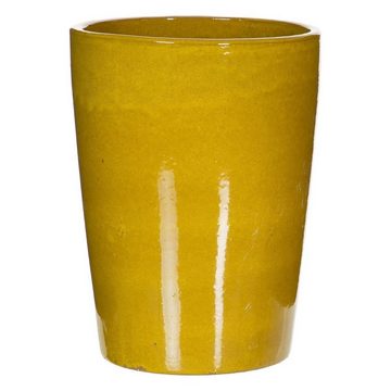 Bigbuy Dekovase Vase 37 x 37 x 49 cm aus Keramik Gelb 2 Stück