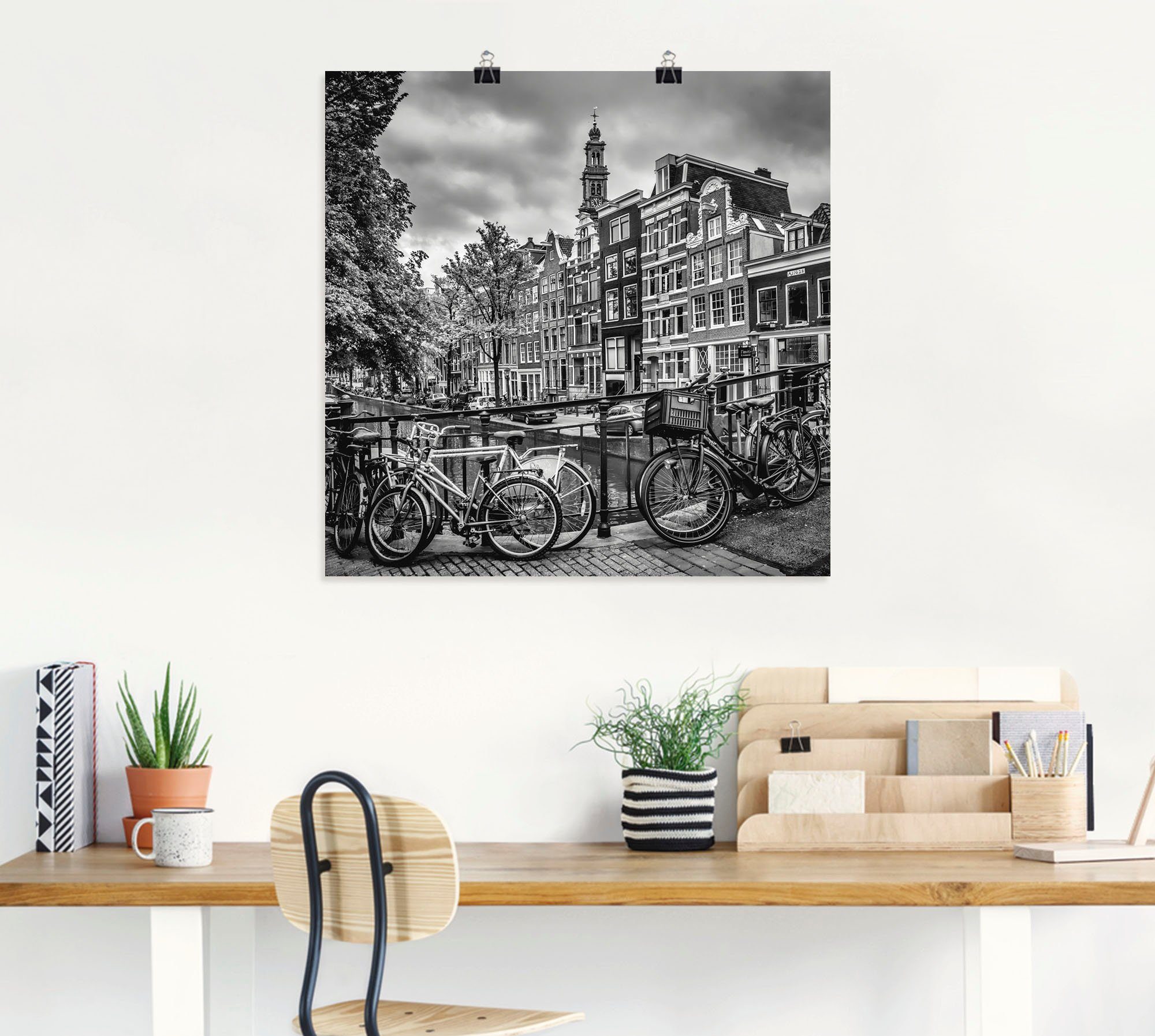 Artland Wandbild in Bloemgracht, versch. Poster Amsterdam oder Wandaufkleber (1 Alubild, Amsterdam St), Größen Leinwandbild, als