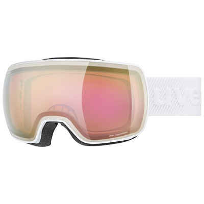 Uvex Skibrille, (1-St), uvex Unisex – Erwachsene, compact FM Skibrille white/gold-rose