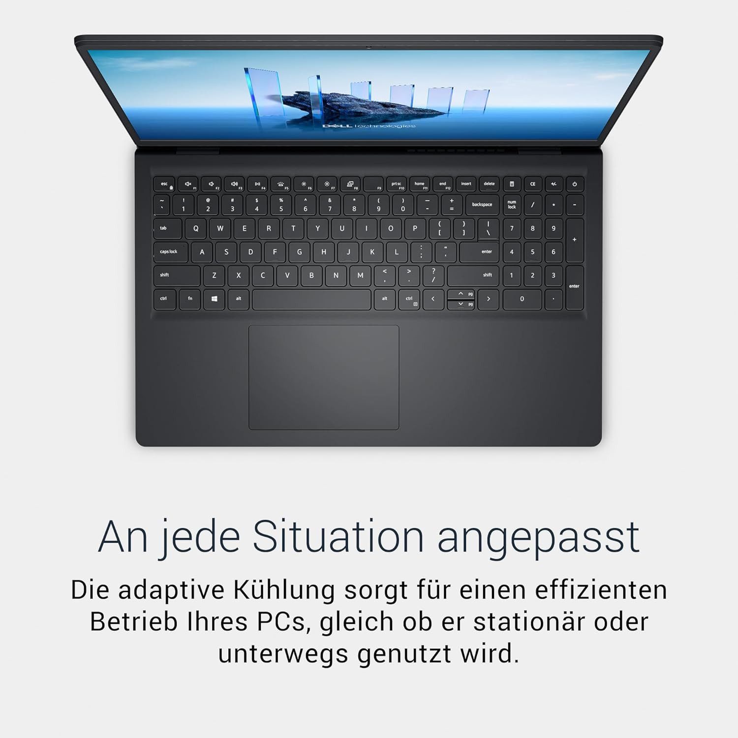 Dell Dell 15 Laptop i7-1355U, 16 GB, 512 GB SSD Windows 11 Office Studium Notebook (39,6 cm/15,6 Zoll, Intel Core i7 1355U, Intel UHD Graphics, 16 GB, 512 GB SSD, 120 Hz Full HD Monitor, Webcam, Kartenleser)