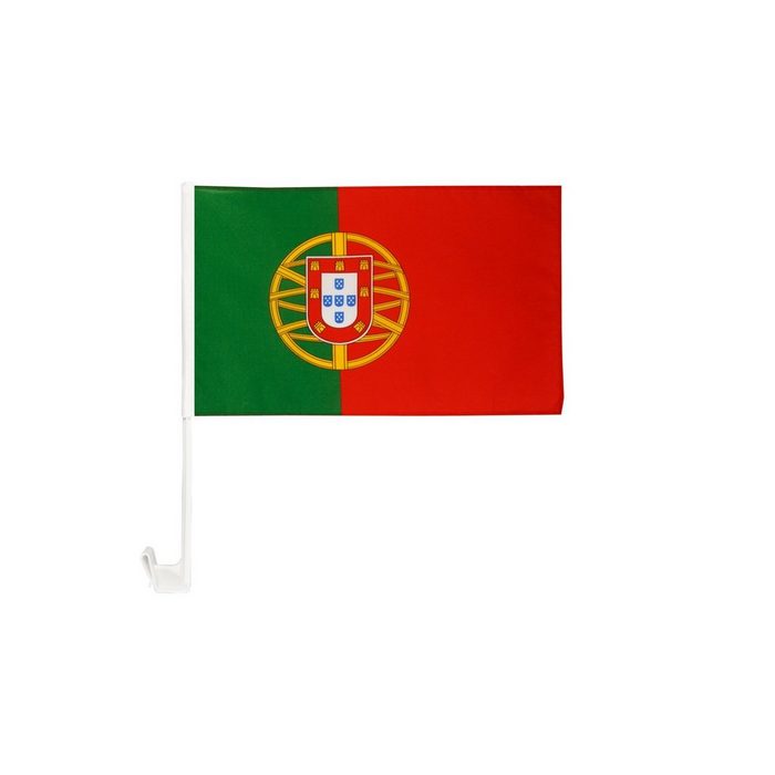cofi1453 Flagge Portugal Autofahne Autofensterfahne Fahnen Autoflagge Fahnen Auto Flaggen Set (2-St)