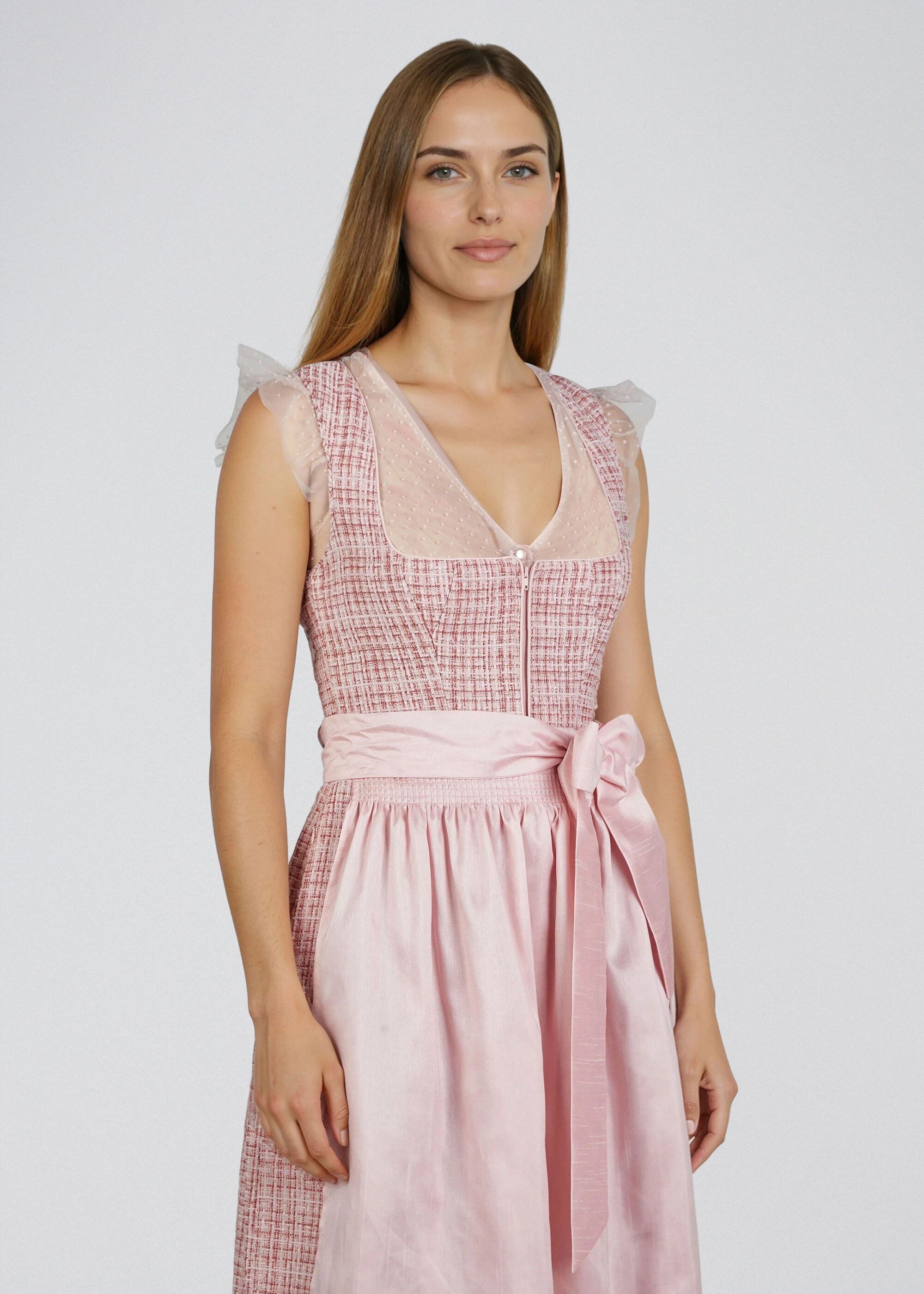 Spieth & Wensky Dirndl Harvey mit Reißverschluss und Blümchen-Anhänger – Bild 4 von 5