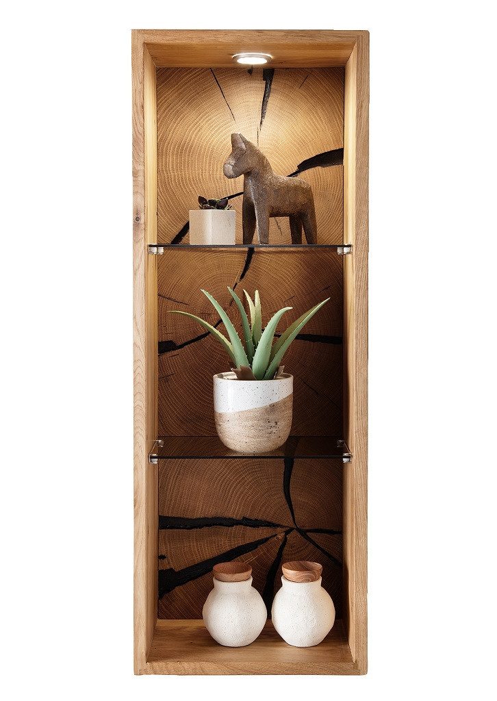 Main Möbel Wandregal Wandregal 34x94cm Wildeiche massiv Danzig II günstig online kaufen