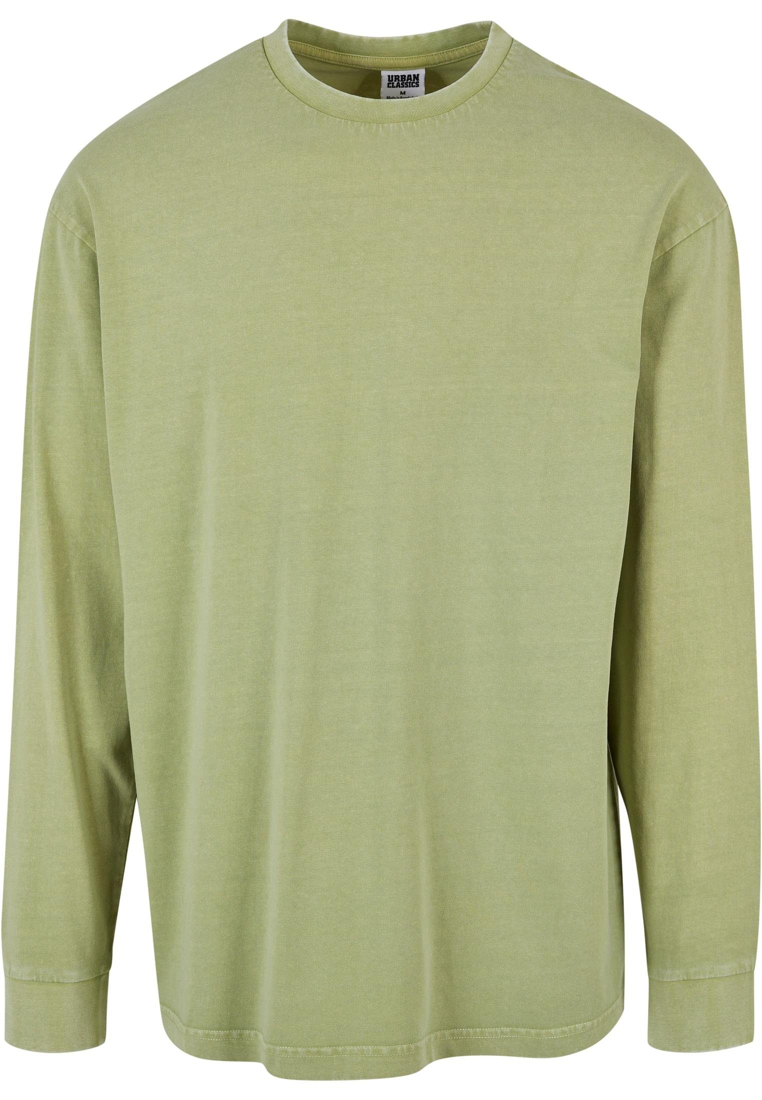 URBAN CLASSICS T-Shirt Herren Heavy Boxy Acid Wash Longsleeve (1-tlg) vintagegreen