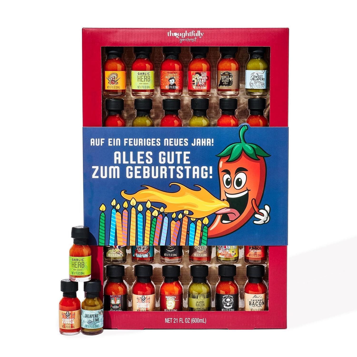 LuxusKollektion Geschenkbox Hot Sauce Set 30 Sorten Geburtstag
