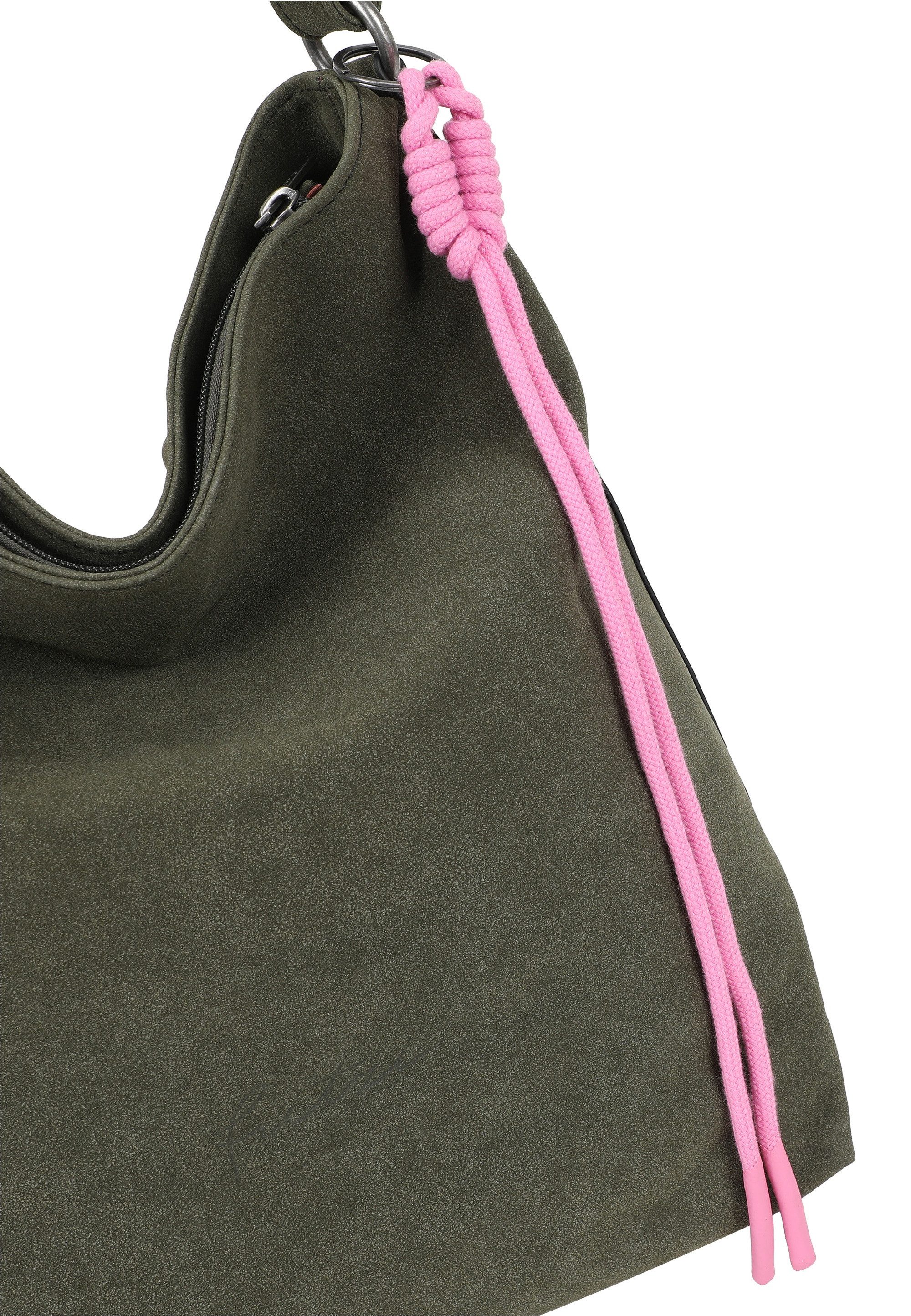 Fritzi aus Preußen Schultertasche Jacky Black, mit Reißverschluss