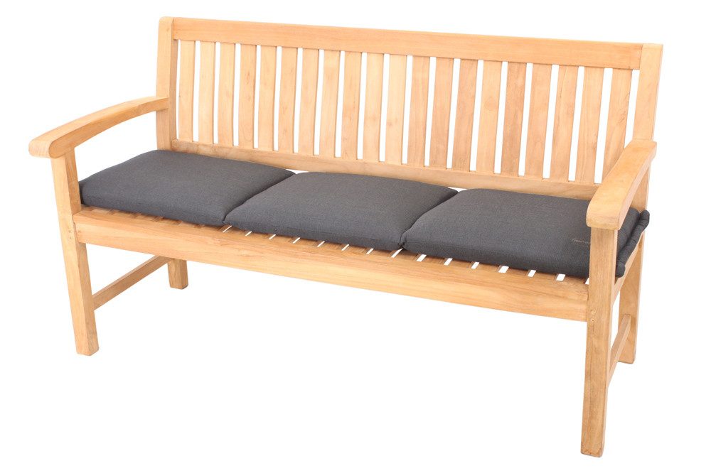 riess-ambiente Bankauflage ROG 45x150cm anthrazit – Sitzkissen, Polster-Auflage, (Einzelartikel, 1 St), bequemes Outdoor-Auflagekissen – ideal für 3-Sitzer Gartenbänke