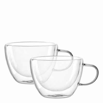 LEONARDO Teeglas Duo 2er-Set, 360 ml, Borosilikatglas