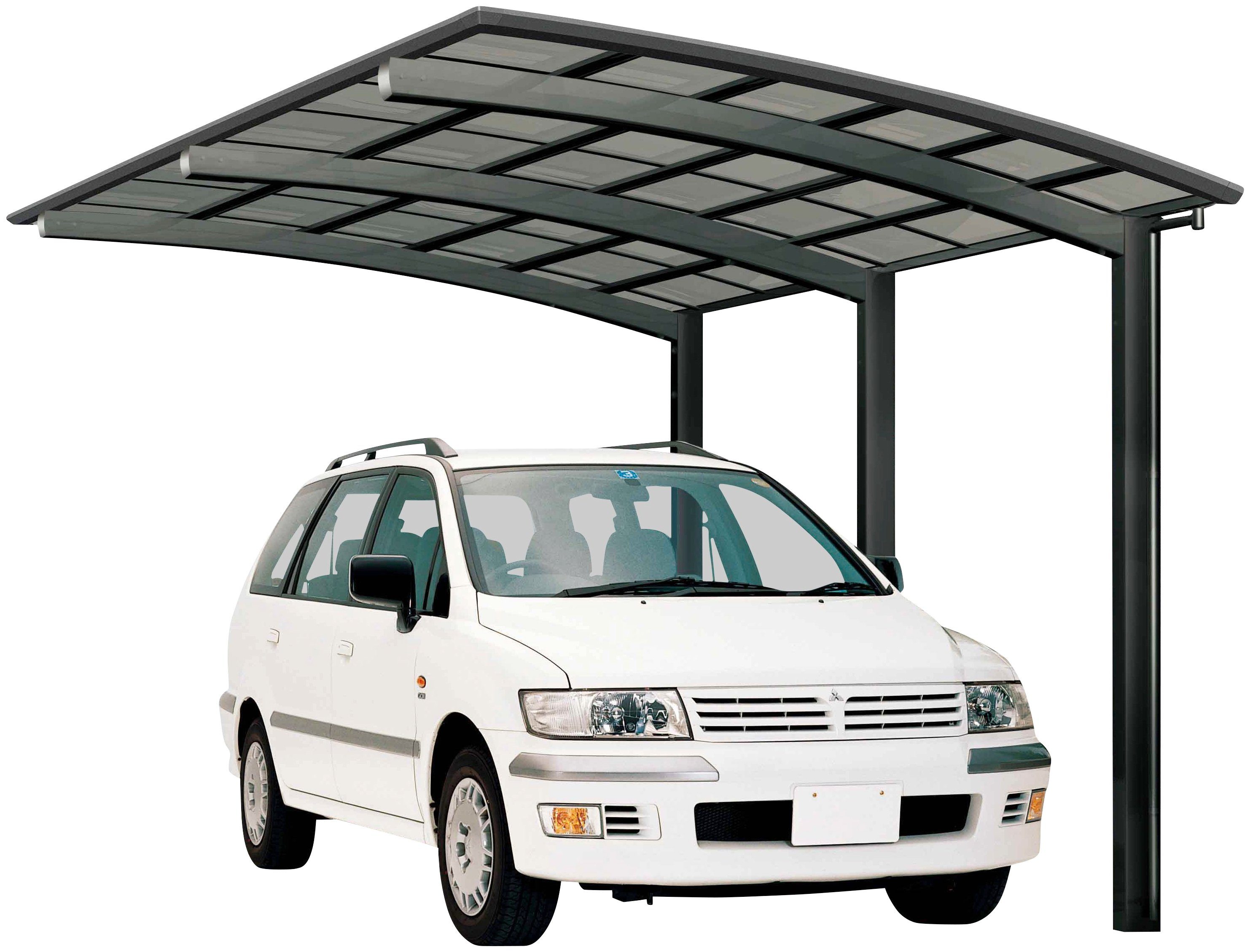 270x495 240 cm 110 BxT: Standard-schwarz, Einzelcarport Typ Einfahrtshöhe, Ximax Portoforte cm, Aluminium