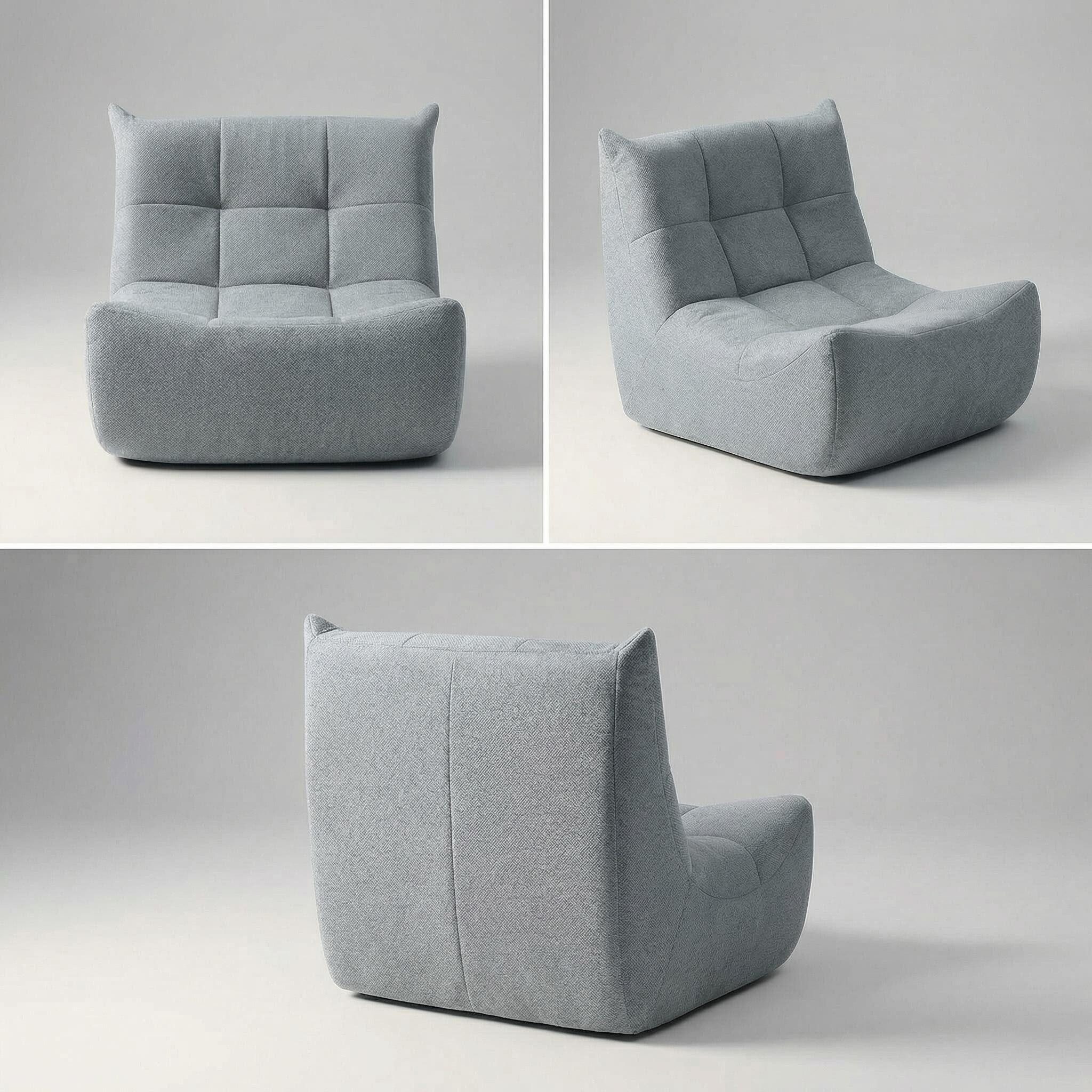 GLP Sitzsack Ergonomischer Sessel, Weich & Formstabil (Set, 1-Sitzer Einzelsessel), Ergonomischer Chenille Loungesessel mit Memory Foam Komfort