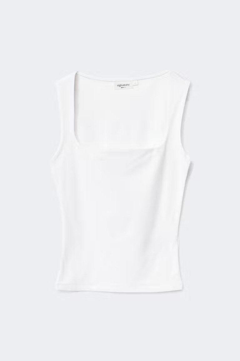 Gina Tricot Shirttop Square neck tank top - Tanktop mit eckigem Ausschnitt - Damen Top