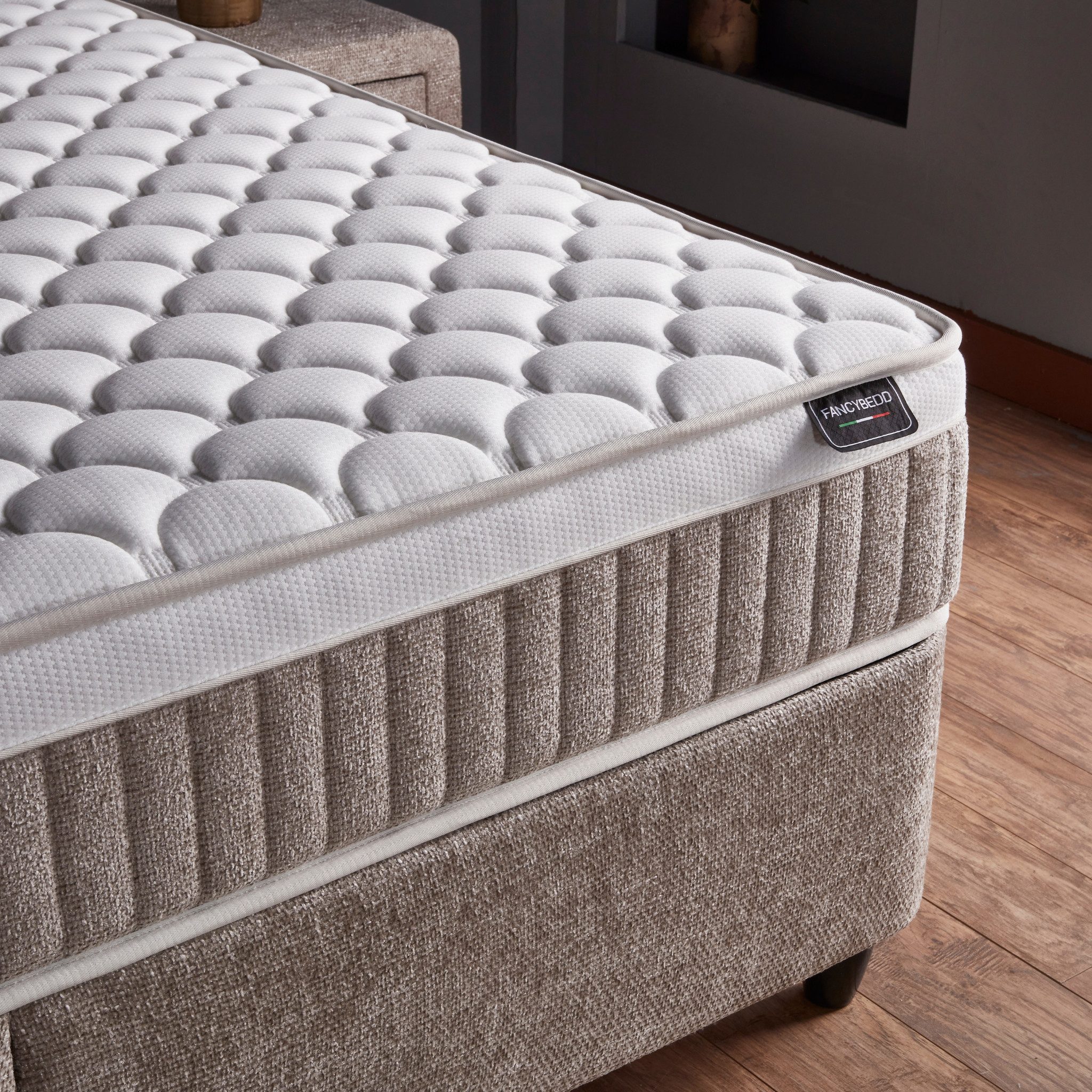 gowoll Boxspringbett mit Matratze LED USB Bett Stauraumbett mit Betkasten inkl. Lieferung (Boxspringbett Set), inklusive Matratze