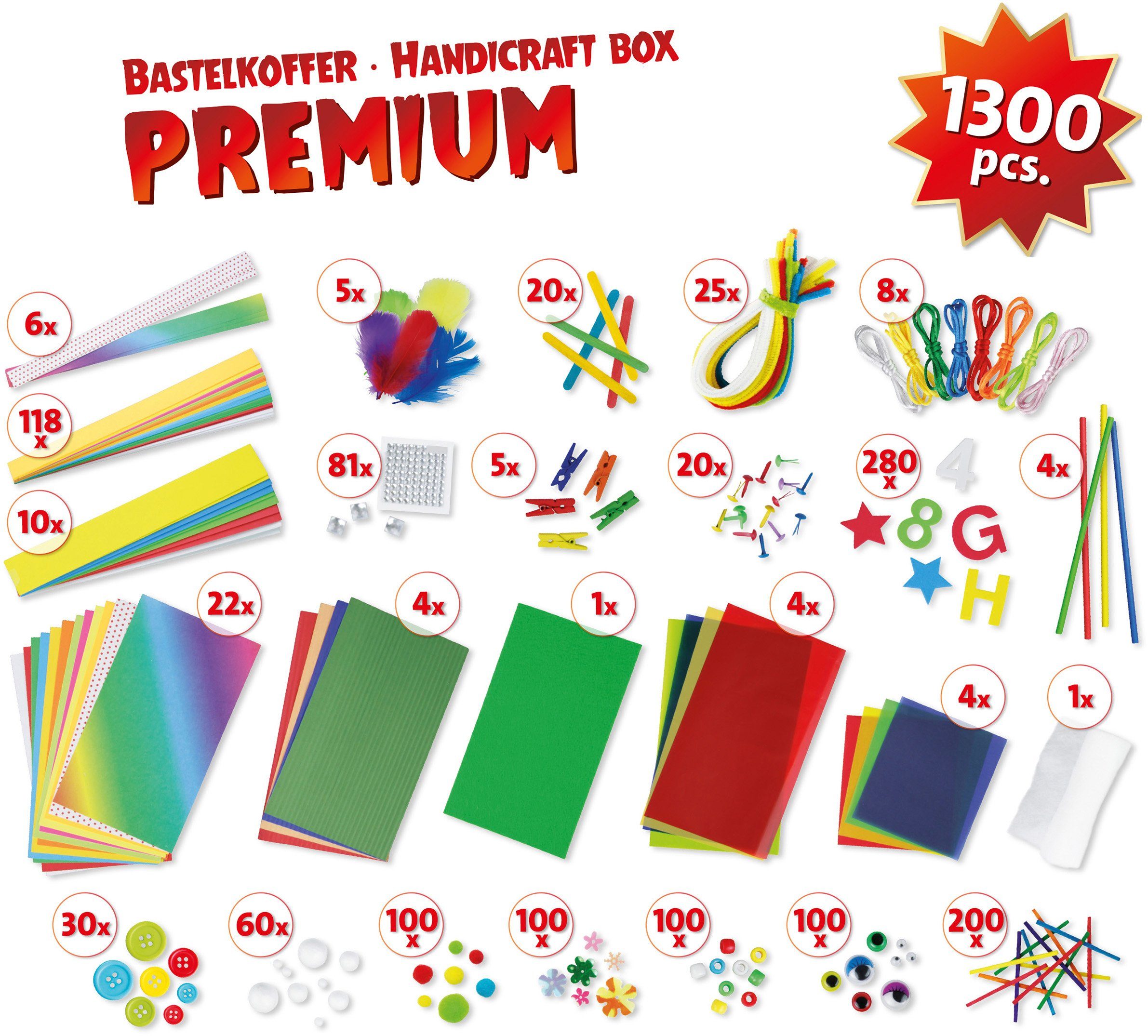 Lena® Kreativset Bastelkoffer Premium