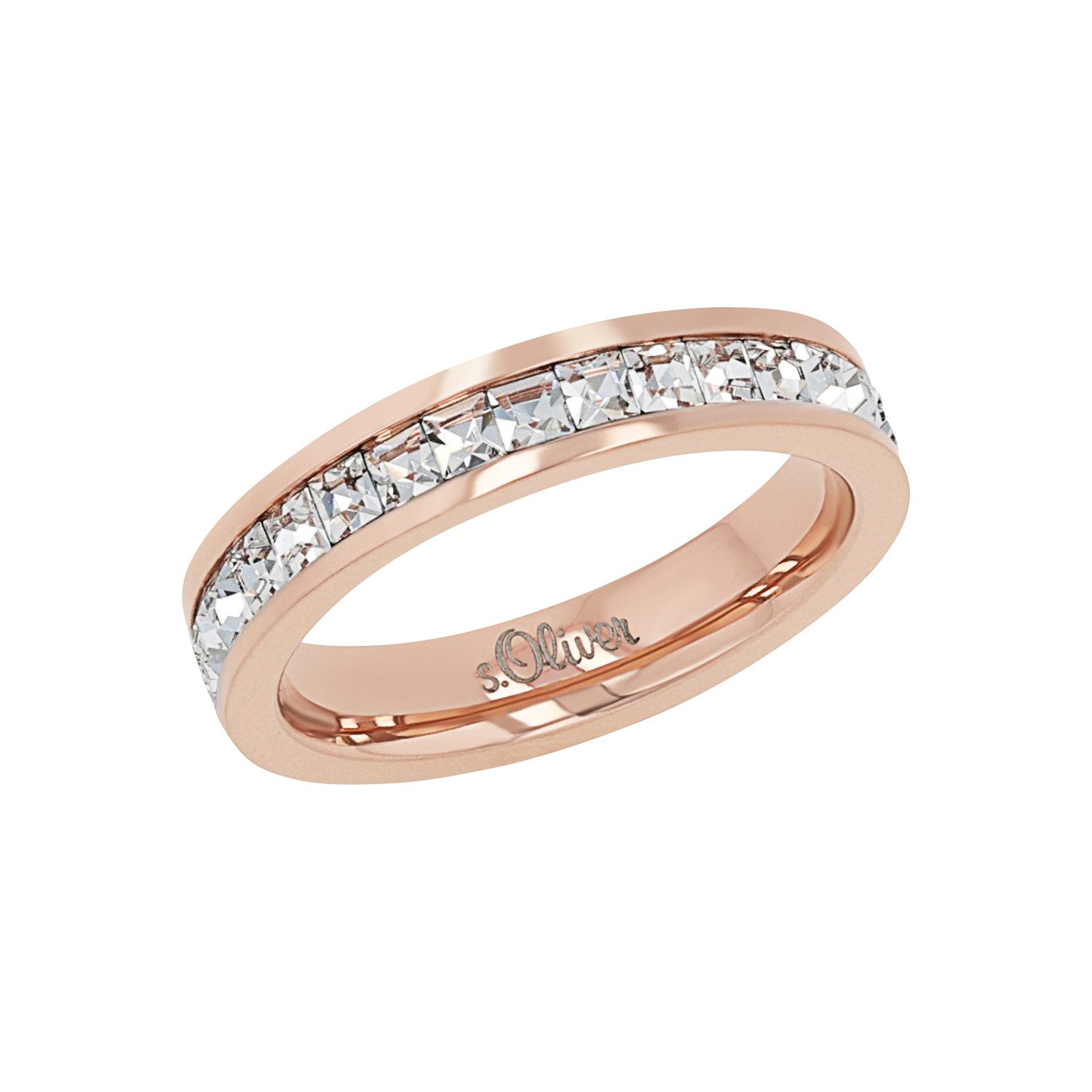 s.Oliver Fingerring s.Oliver Ring für Damen, Edelstahl, Kristall (Ring, 1-t günstig online kaufen