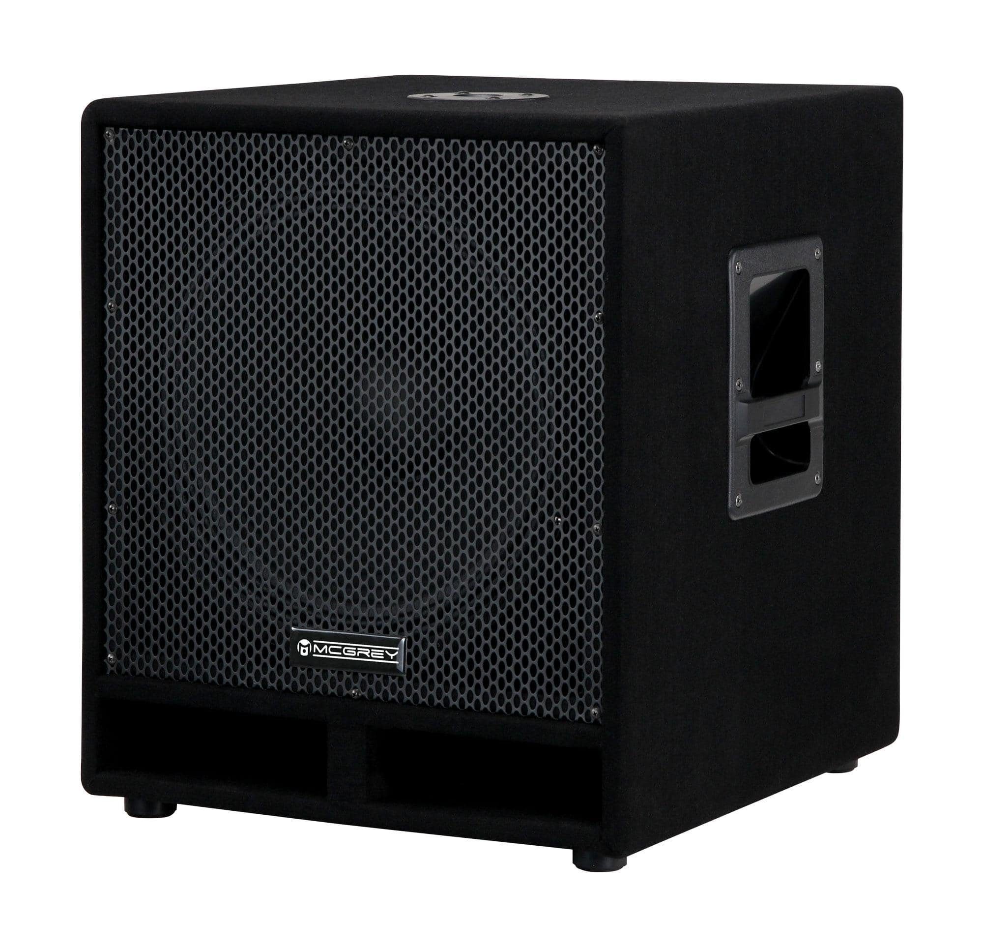 McGrey PAS-115 15" (38 cm) passives Subwoofer Paar - Bassreflex-Kanäle Subwoofer (300 W, SPK-Anschluss In/Out)