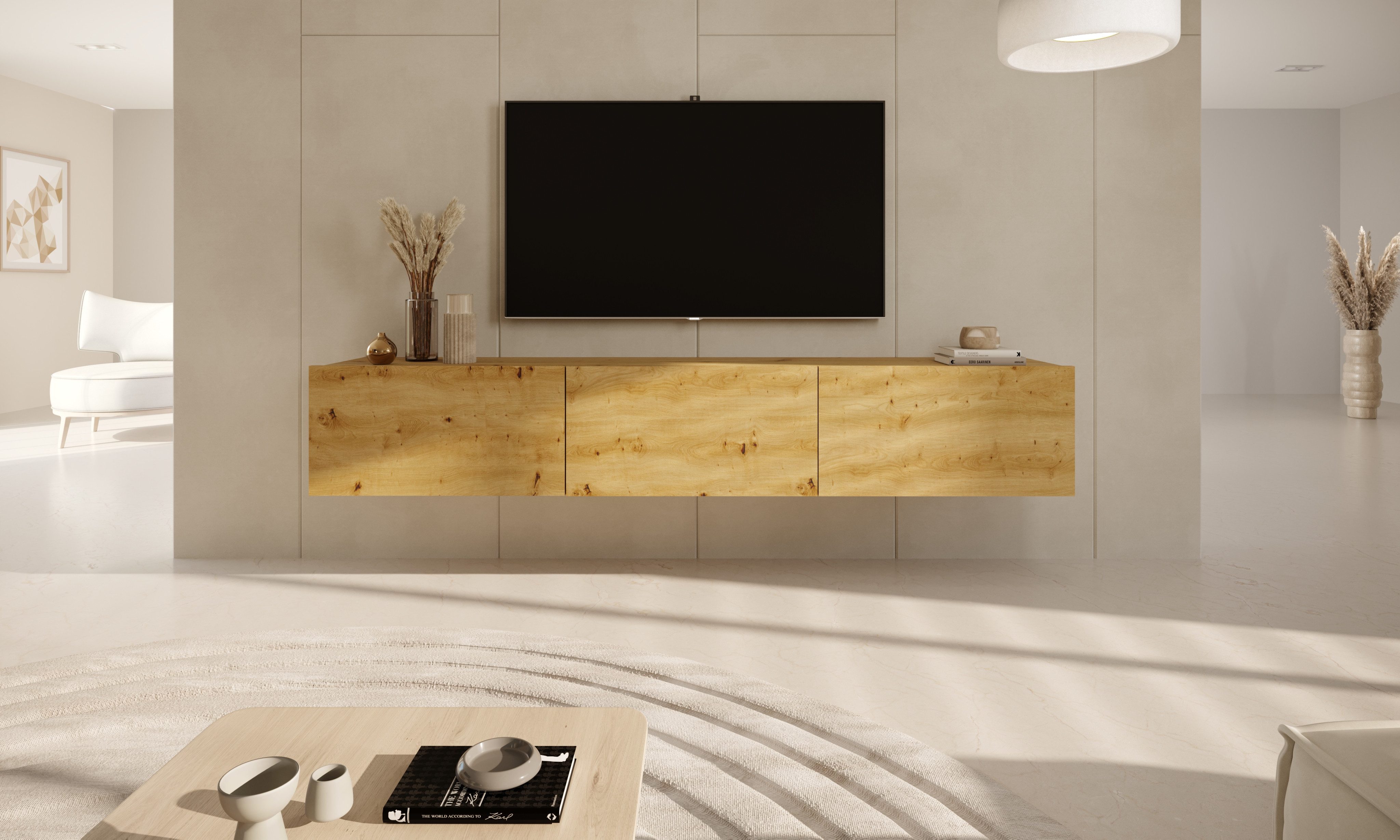 Bjird Lowboard TV-Schrank "Dallas" Hängendes TV-Board mit Push-to-Open Fron günstig online kaufen