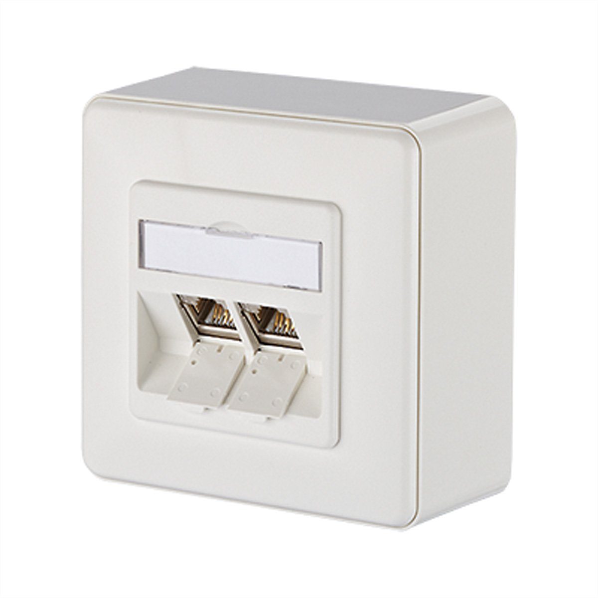 Dose AP/2 reinweiss E-DAT Modul 2 Ports, Kat.6 (Class E) Netzwerk-Panel