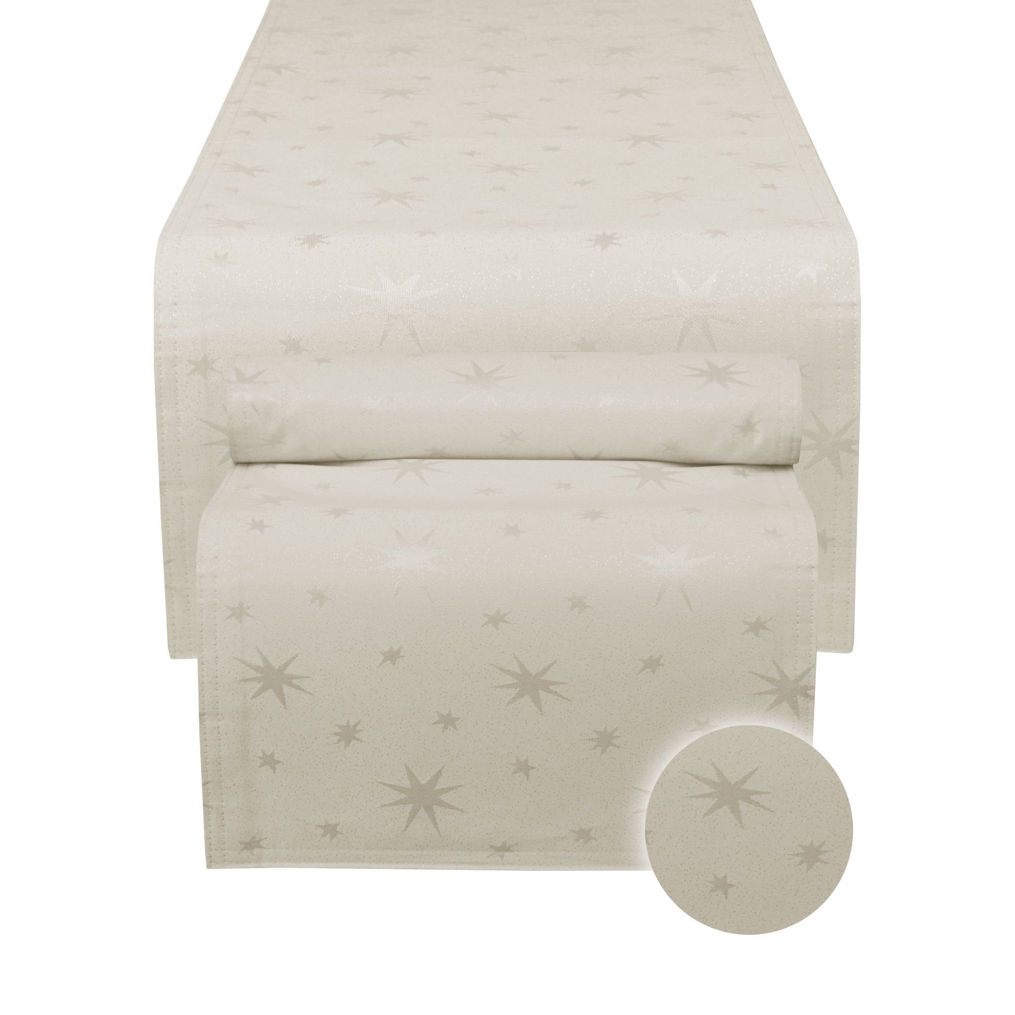 Haus und Deko Tischdecke Tischläufer Weihnachten Lurex Sterne Tischband Her günstig online kaufen
