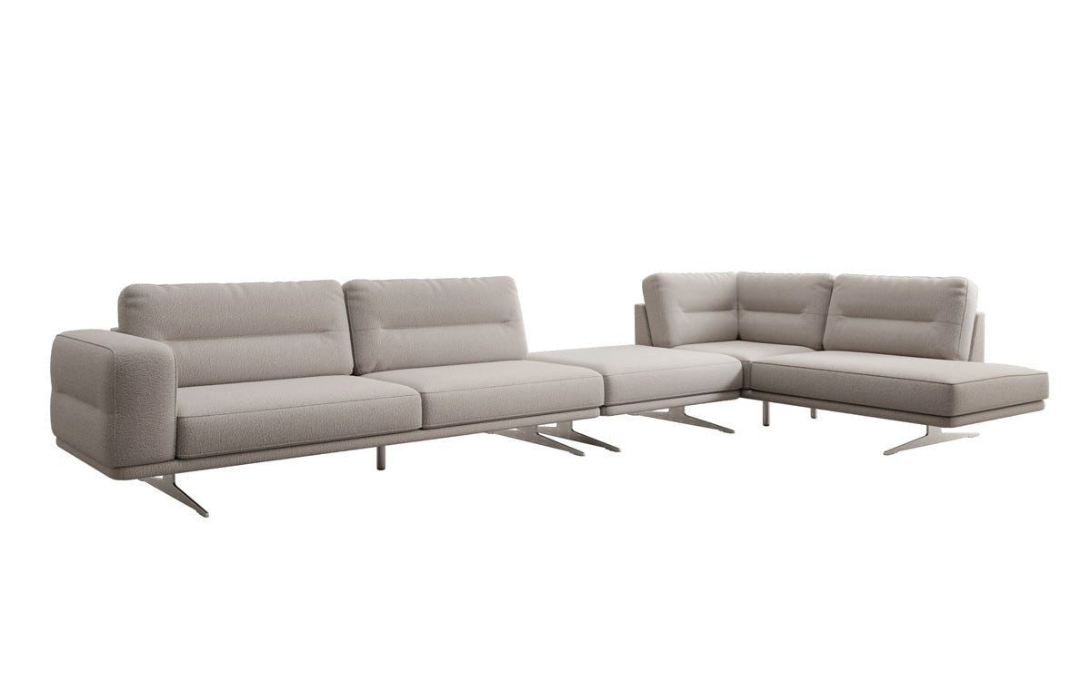 Luxusbetten24 Sofa Designer Sofa Torino L Maxi, mit hochwertigem Bouclé-Bezug