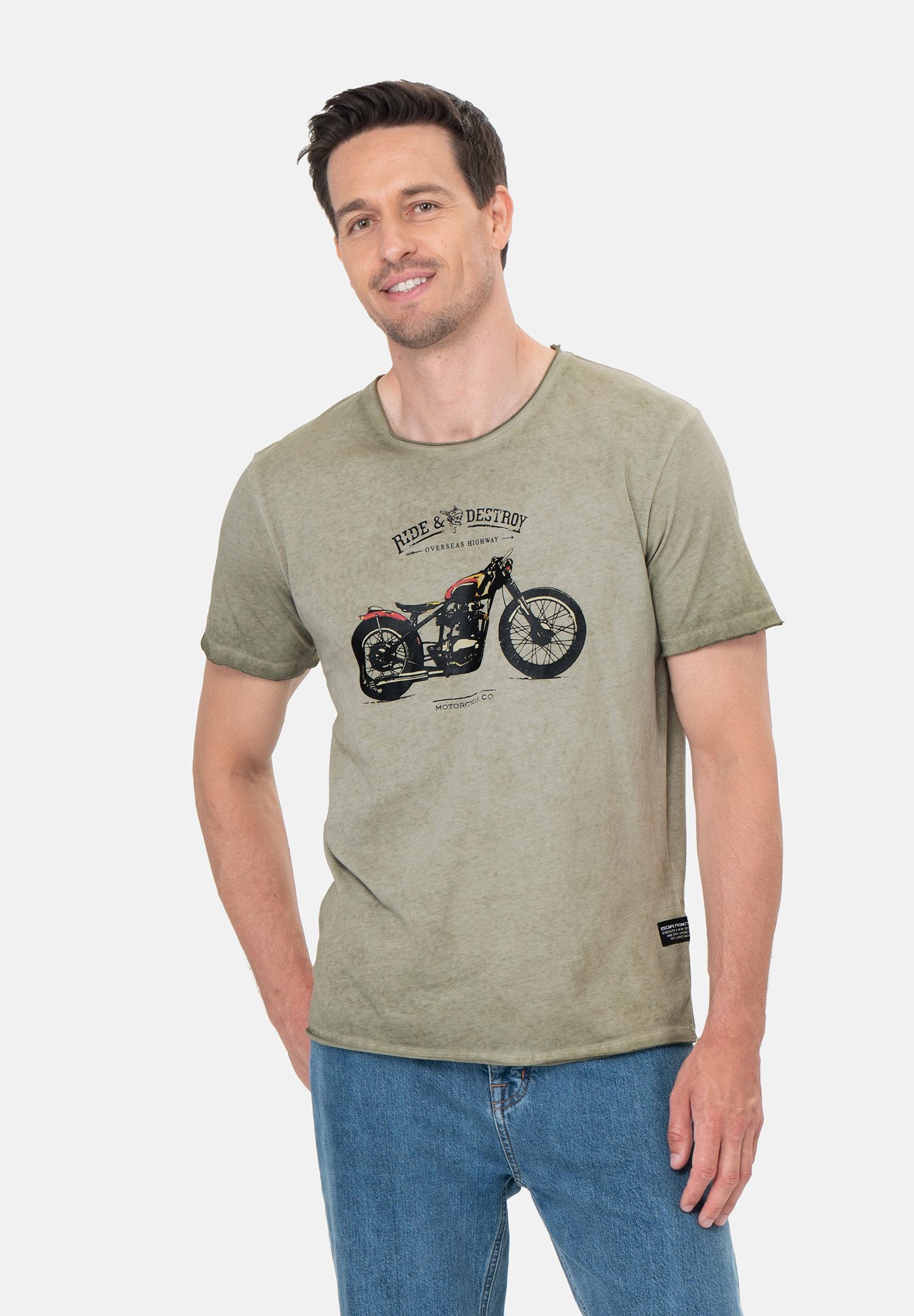 Key Largo Herren T-Shirt MT EVIL ROUND in Grün kaufen