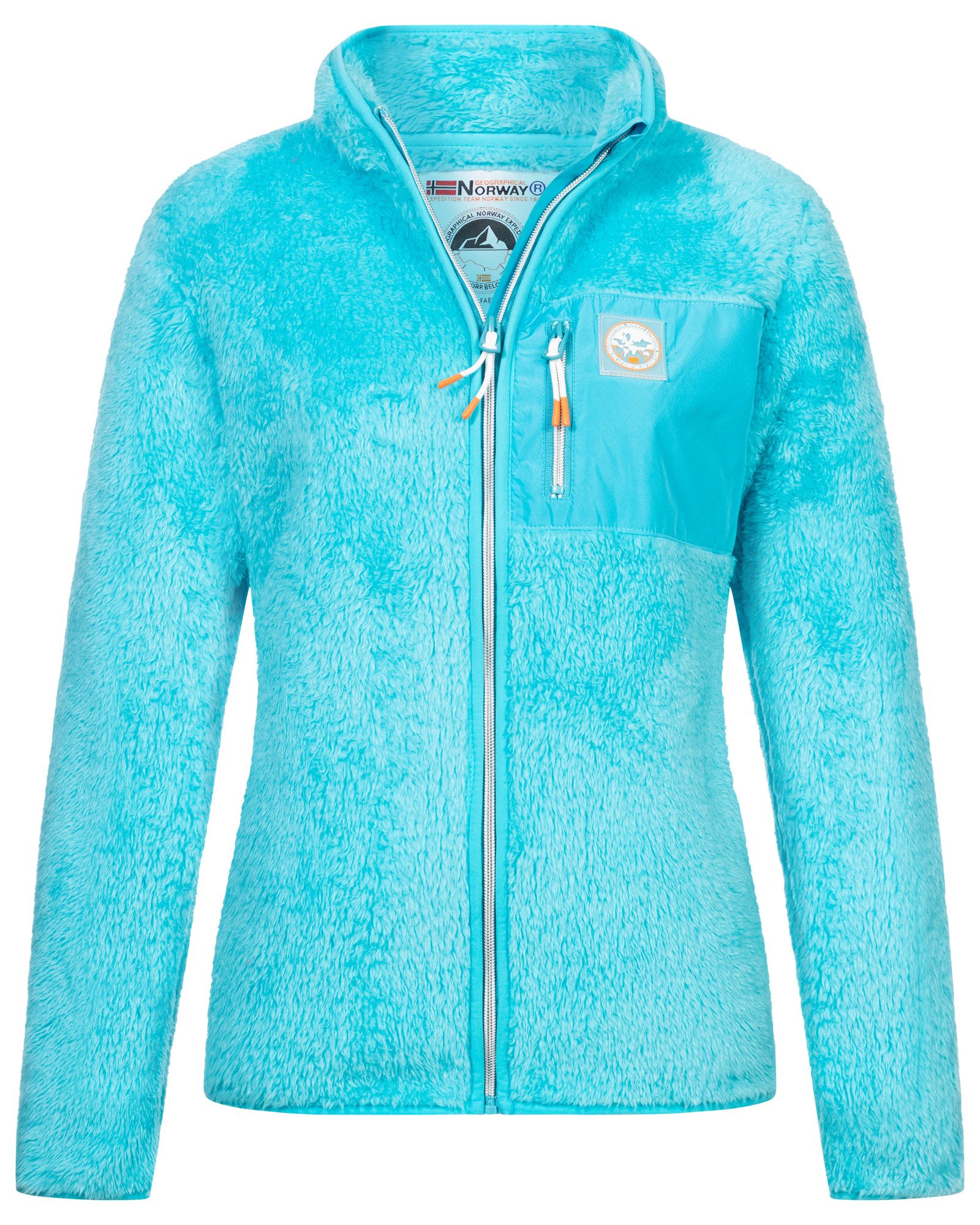 Geographical Norway Fleecejacke Damen Teddy Fleece Jacke Herbst Winter Jack günstig online kaufen