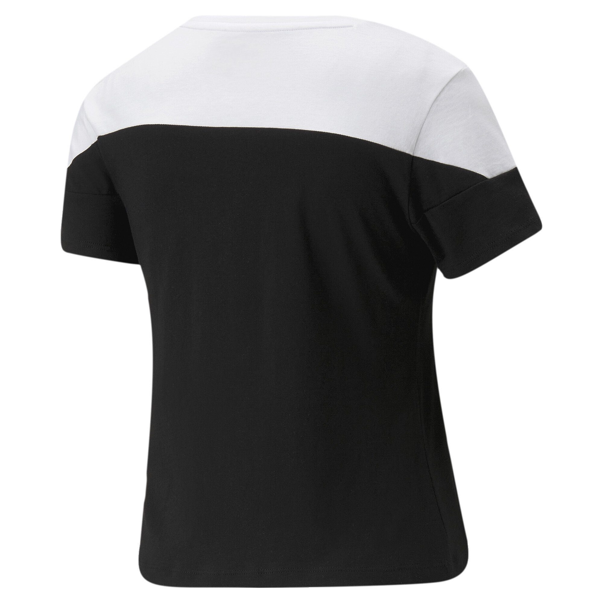PUMA T-Shirt Around the Damen White Block T-Shirt Black