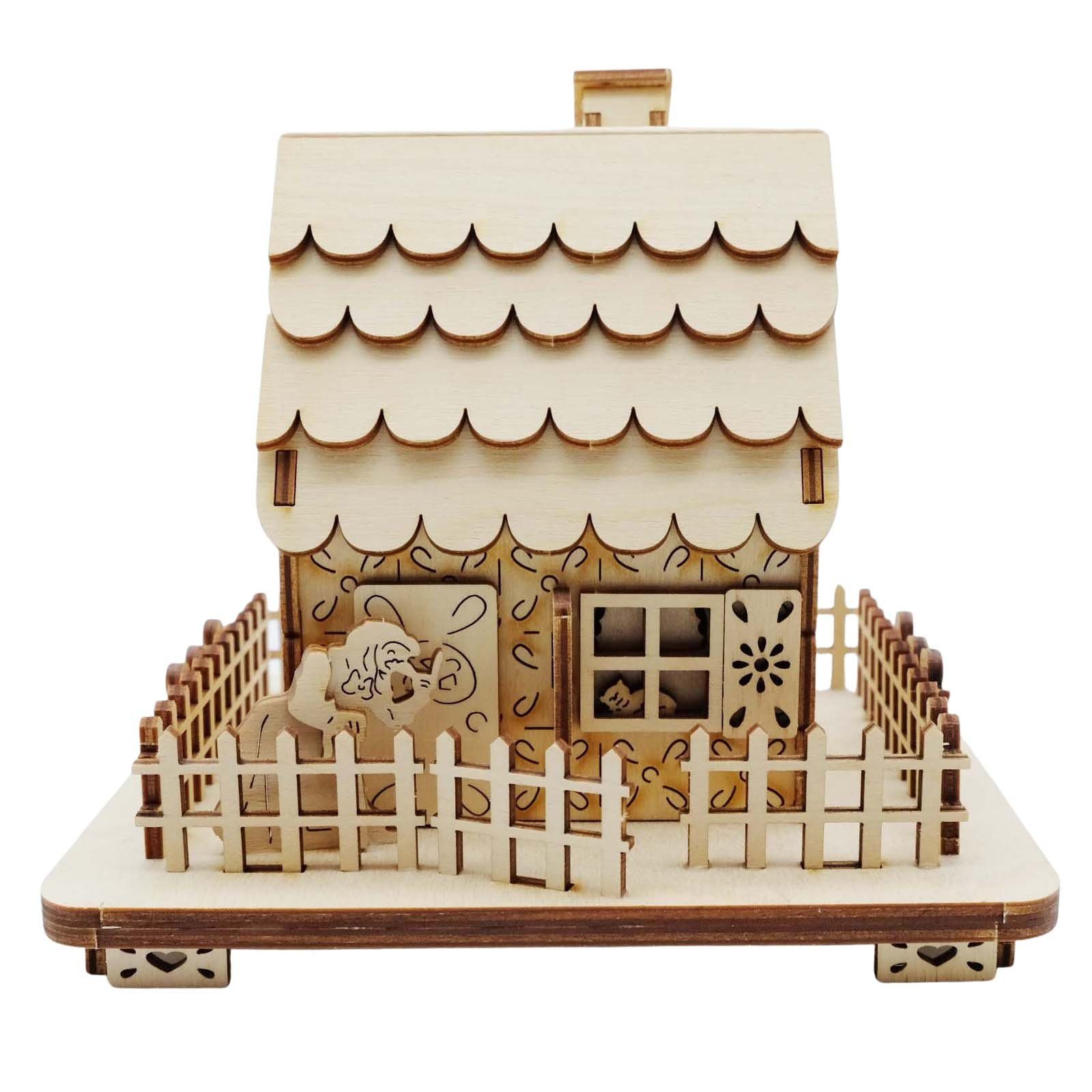DeColibri Kreativset Räucherhaus Holz Bastelset Basteln Weihnachten