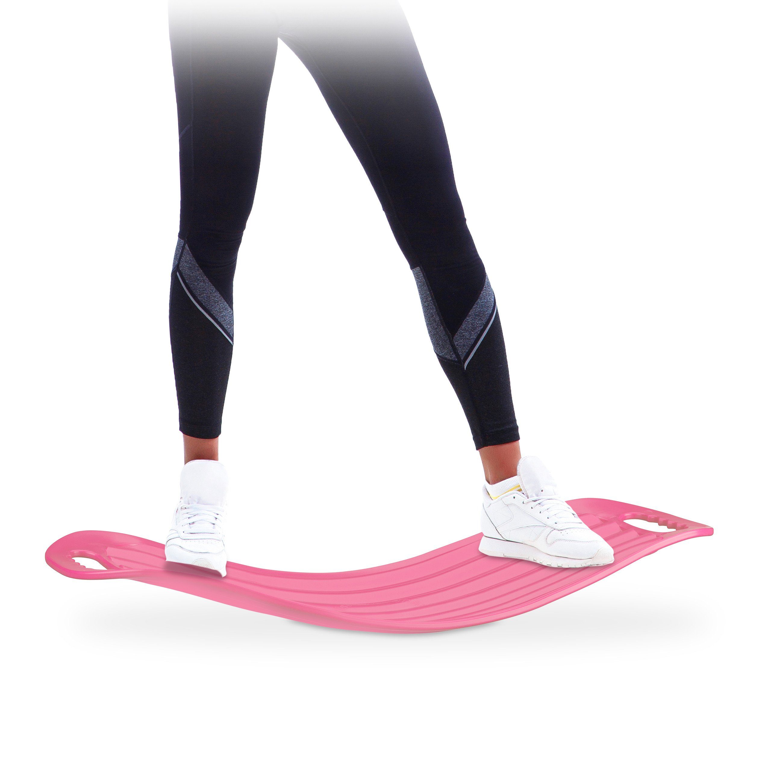 relaxdays Board Balancetraining, Pink Wippbrett für Twist