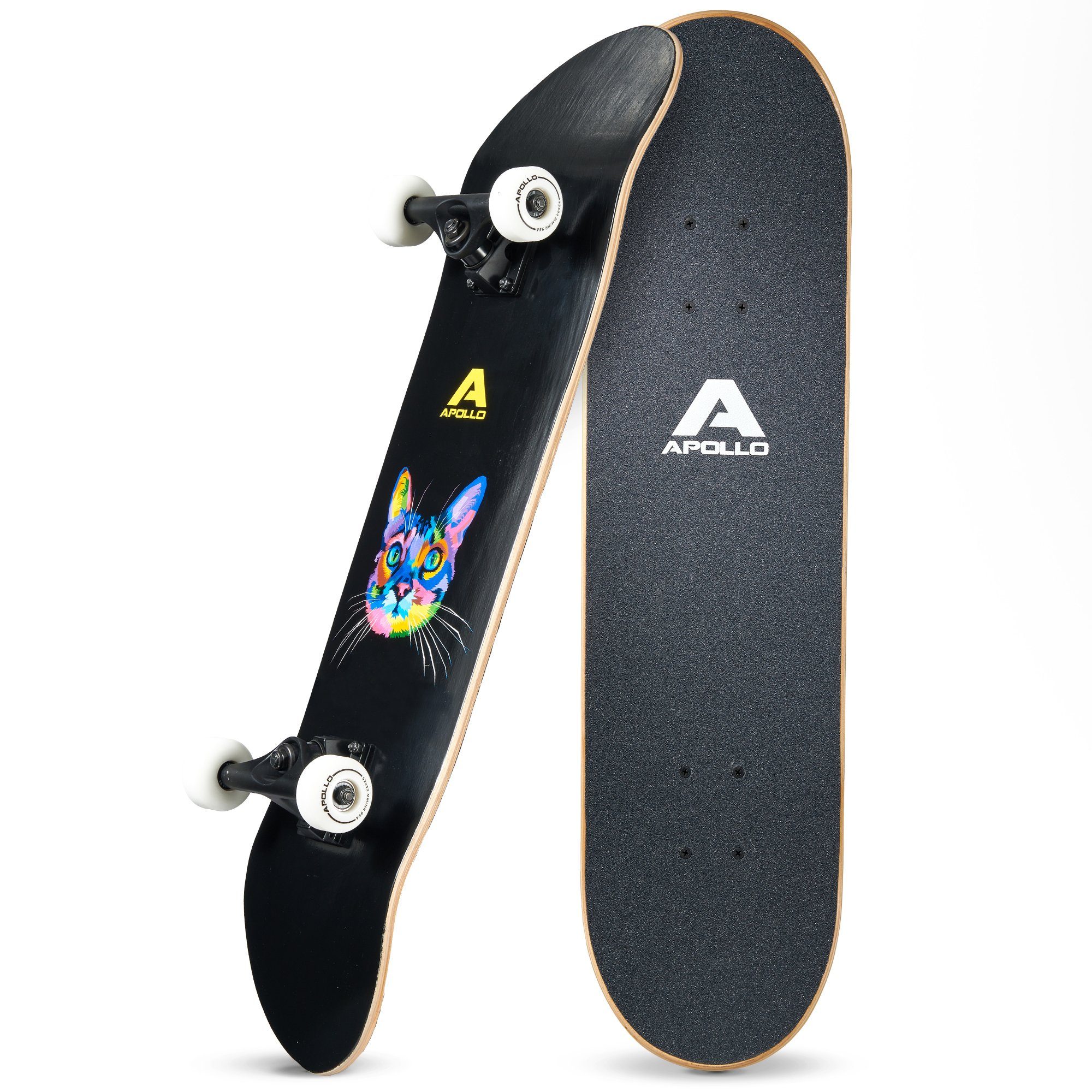 Apollo Skateboard Skateboard Kinder und Erwachsene Wood Board, Kinder Skateboard ab 6 Jahre