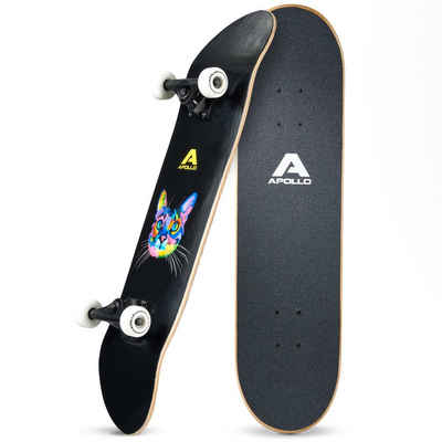 Apollo Skateboard Skateboard Kinder und Erwachsene Wood Board, Kinder Skateboard ab 6 Jahre