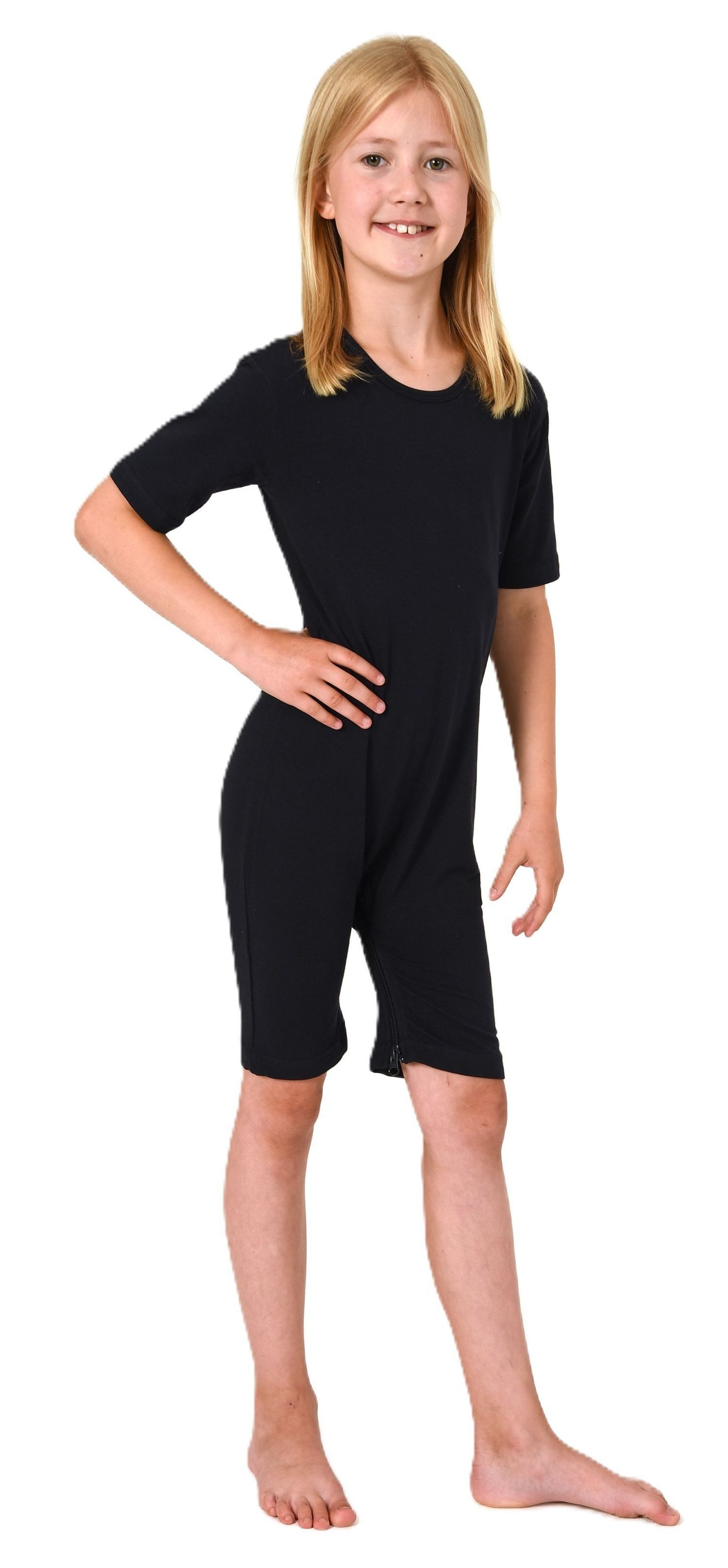 Normann Pyjama Kinder Pflegebody kurzarm - UNISEX - mit Beinreissverschluss – Bild 5 von 5