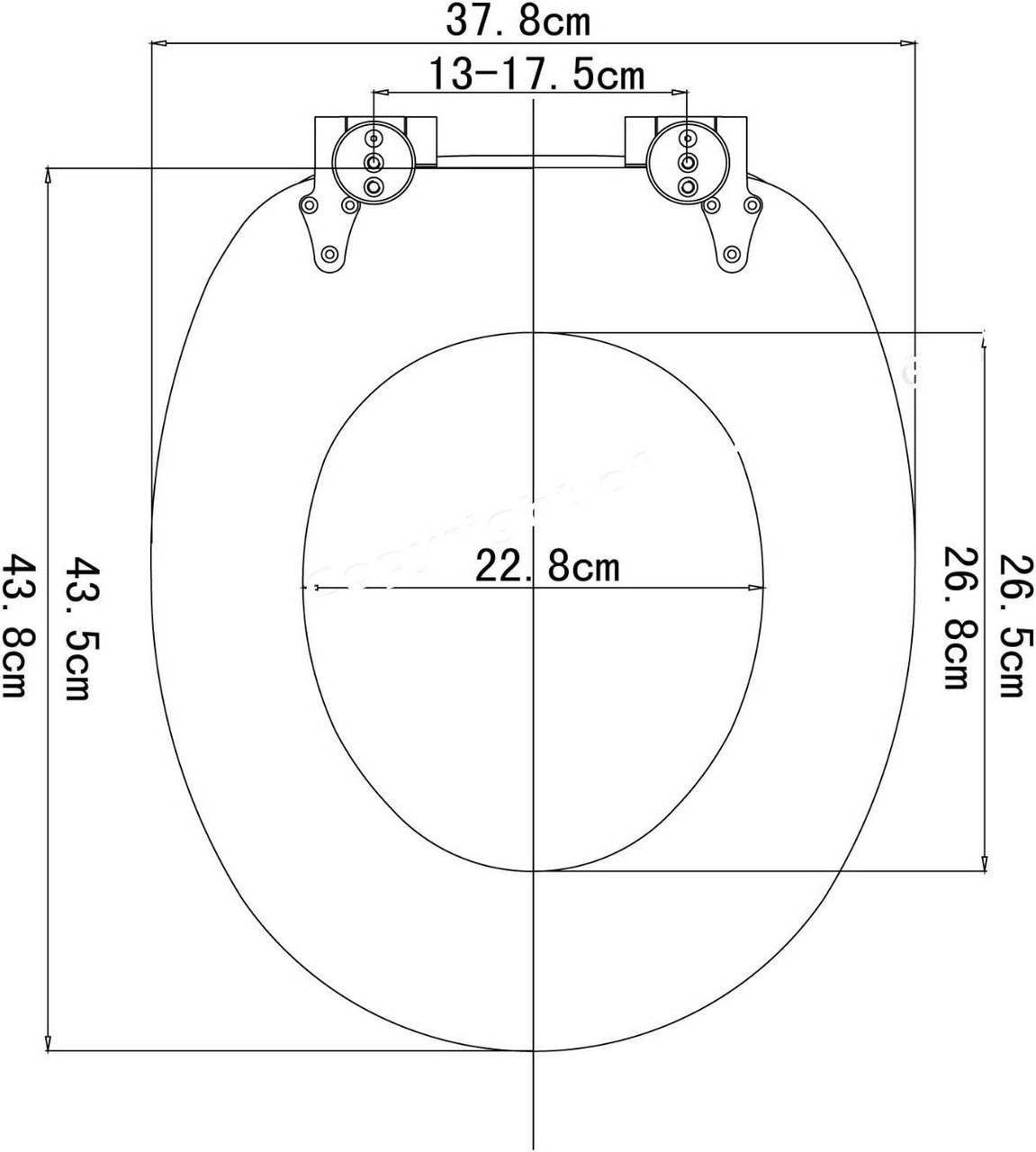 Woltu WC-Sitz (1-St), mit Absenkautomatik, MDF Holzkern, Softclose Scharnier