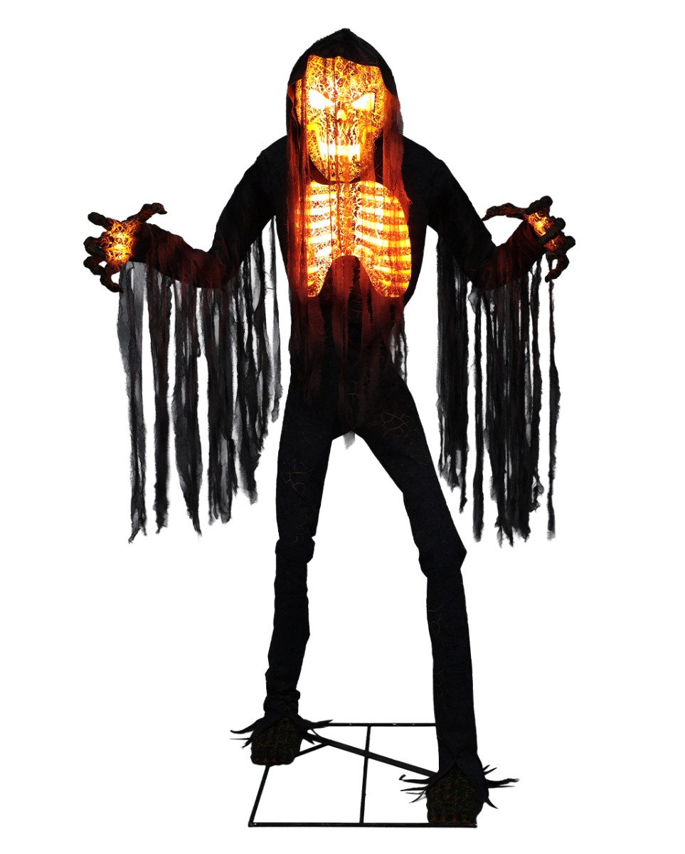 Horror-Shop Dekoobjekt Smoldering Ghoul Halloween Animatronic mit Bewegun