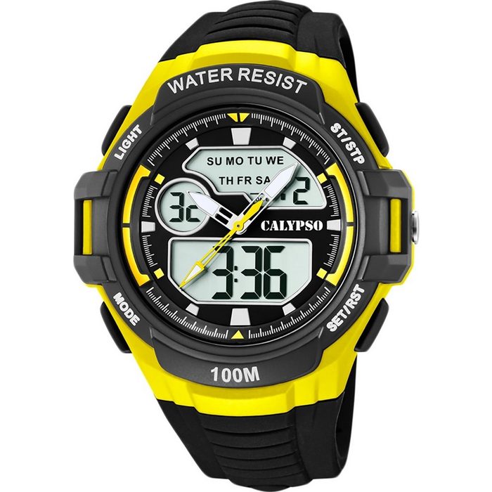CALYPSO WATCHES Digitaluhr Calypso Herren Uhr K5770/1 (Armbanduhr) Herren Armbanduhr rund Kunststoff PUarmband schwarz Sport