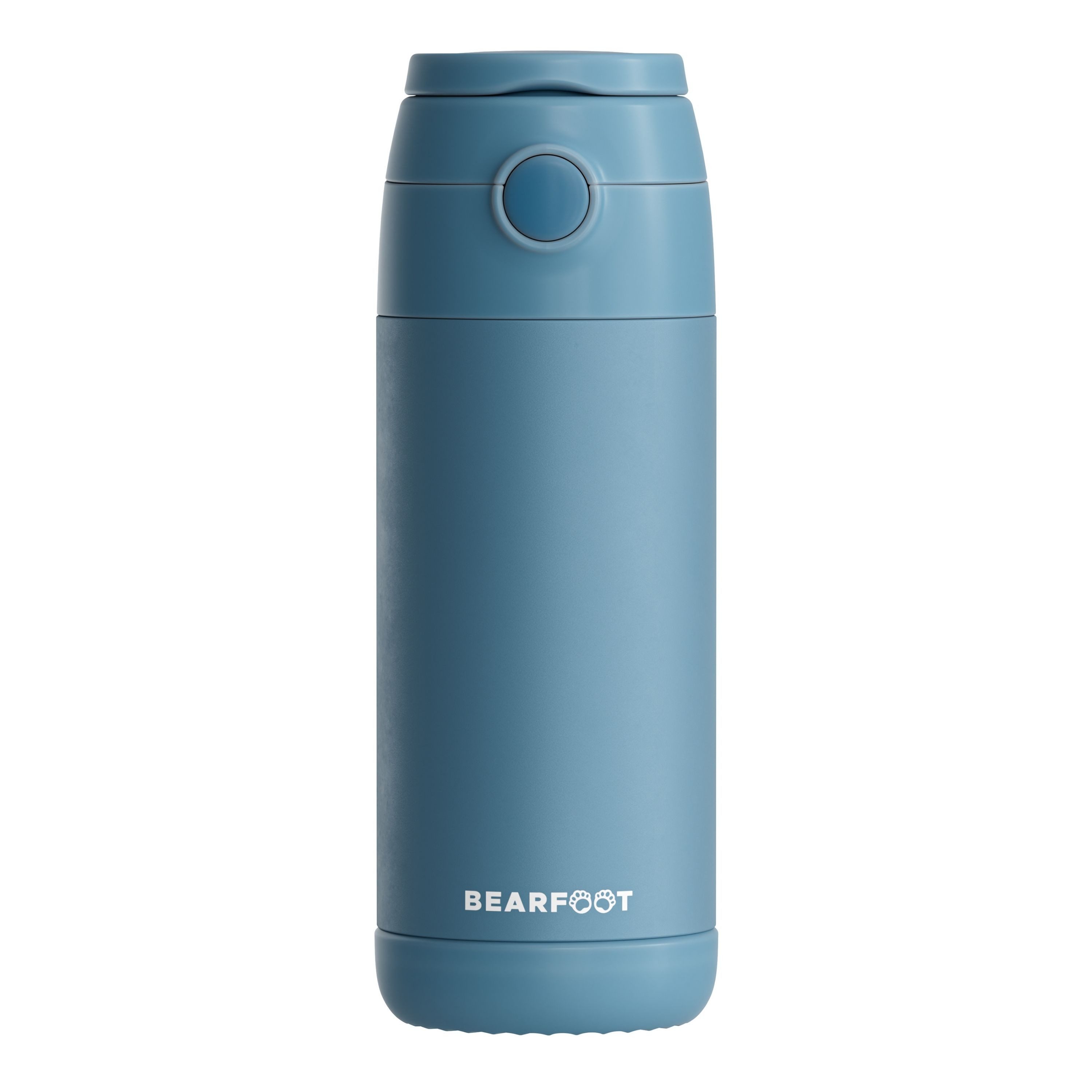 BEARFOOT Trinkflasche Thermo Kinder Trinkflasche Edelstahl - blau, Thermosflasche, auslaufsicher, Edelstahl, Kinderflasche, BPA-frei – Bild 2 von 5