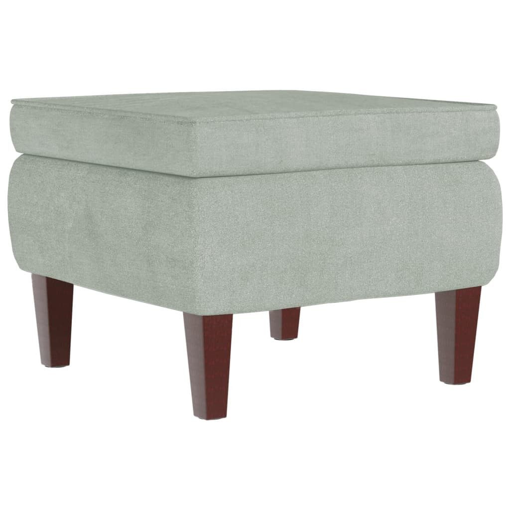 vidaXL Hocker Hocker mit Holzbeinen Hellgrau günstig online kaufen