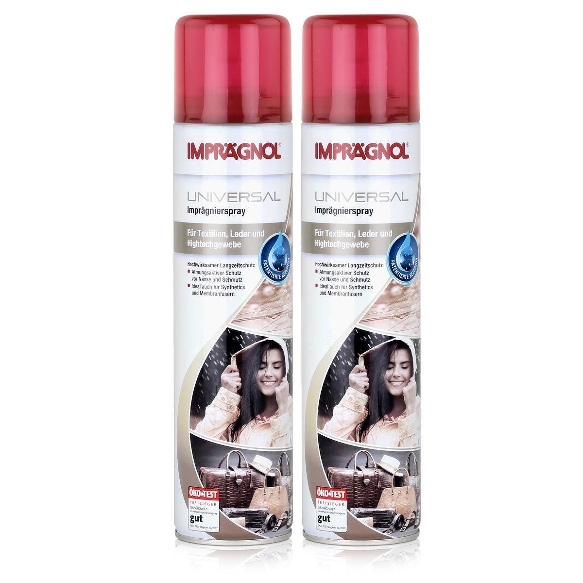 Imprägnol Imprägnol Universal Imprägnierspray 400ml - Wetterschutz (2er Pack) Spezialwaschmittel